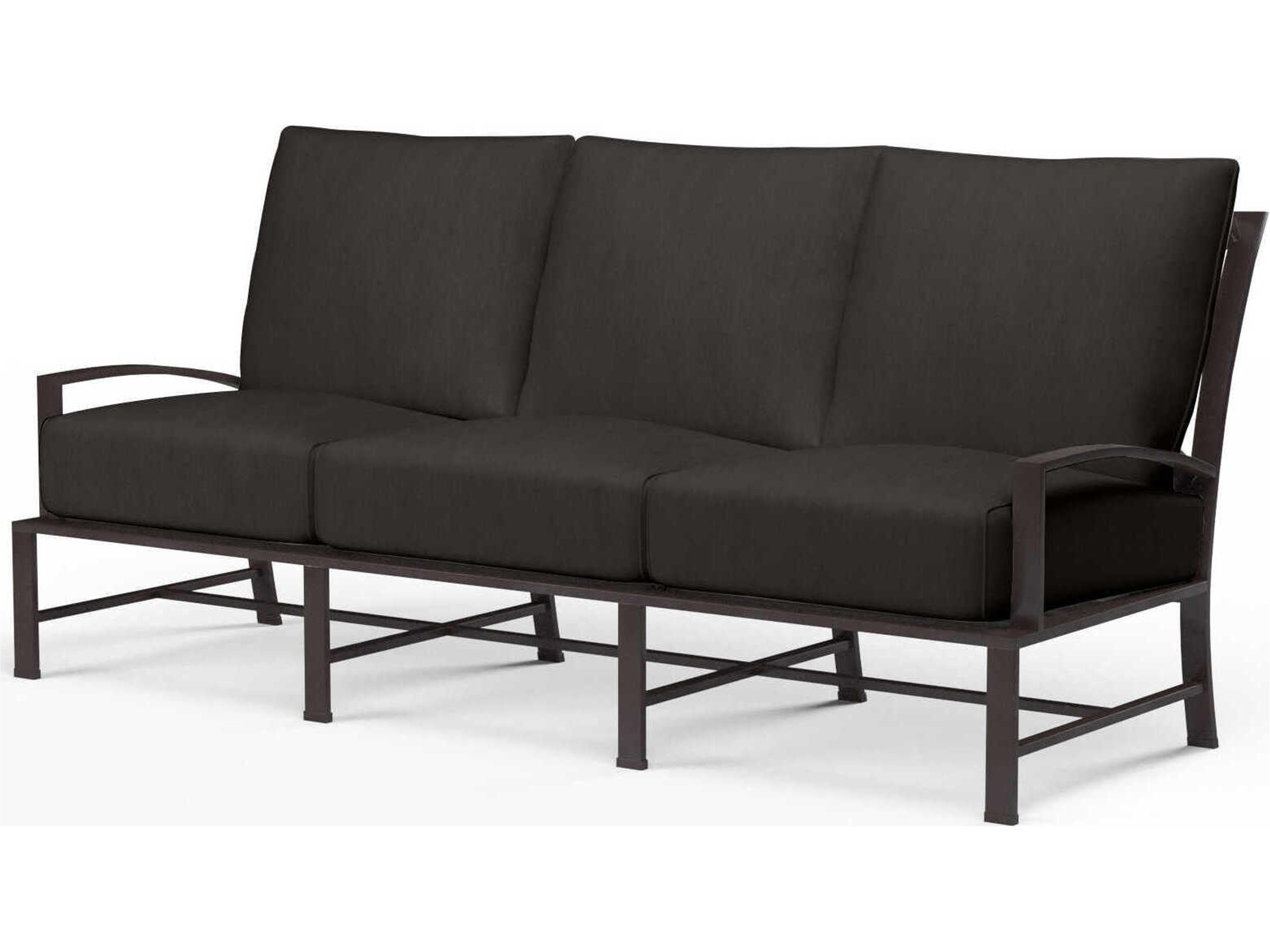La Jolla Espresso Aluminum Cushion Sofa