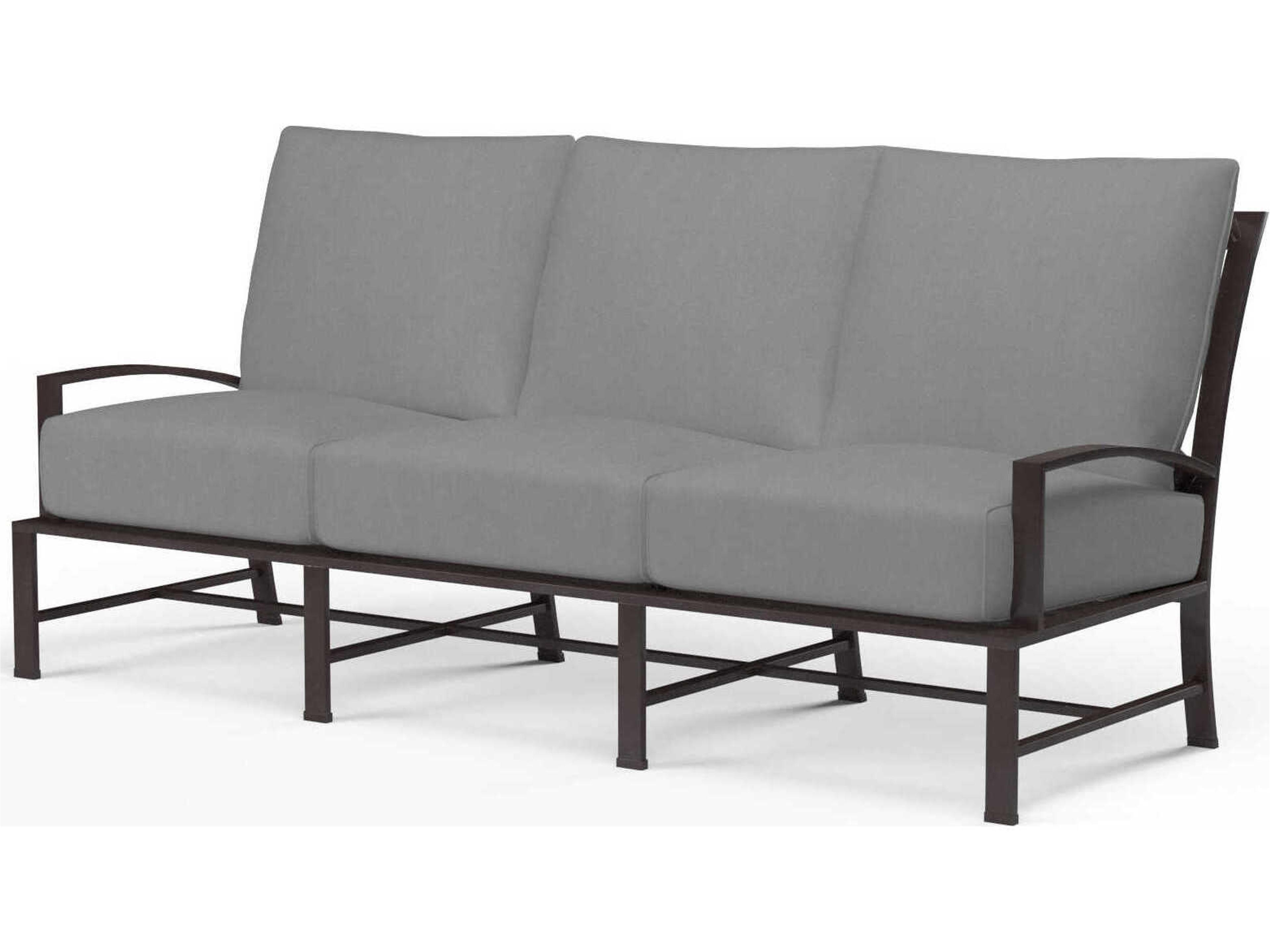 La Jolla Espresso Aluminum Cushion Sofa
