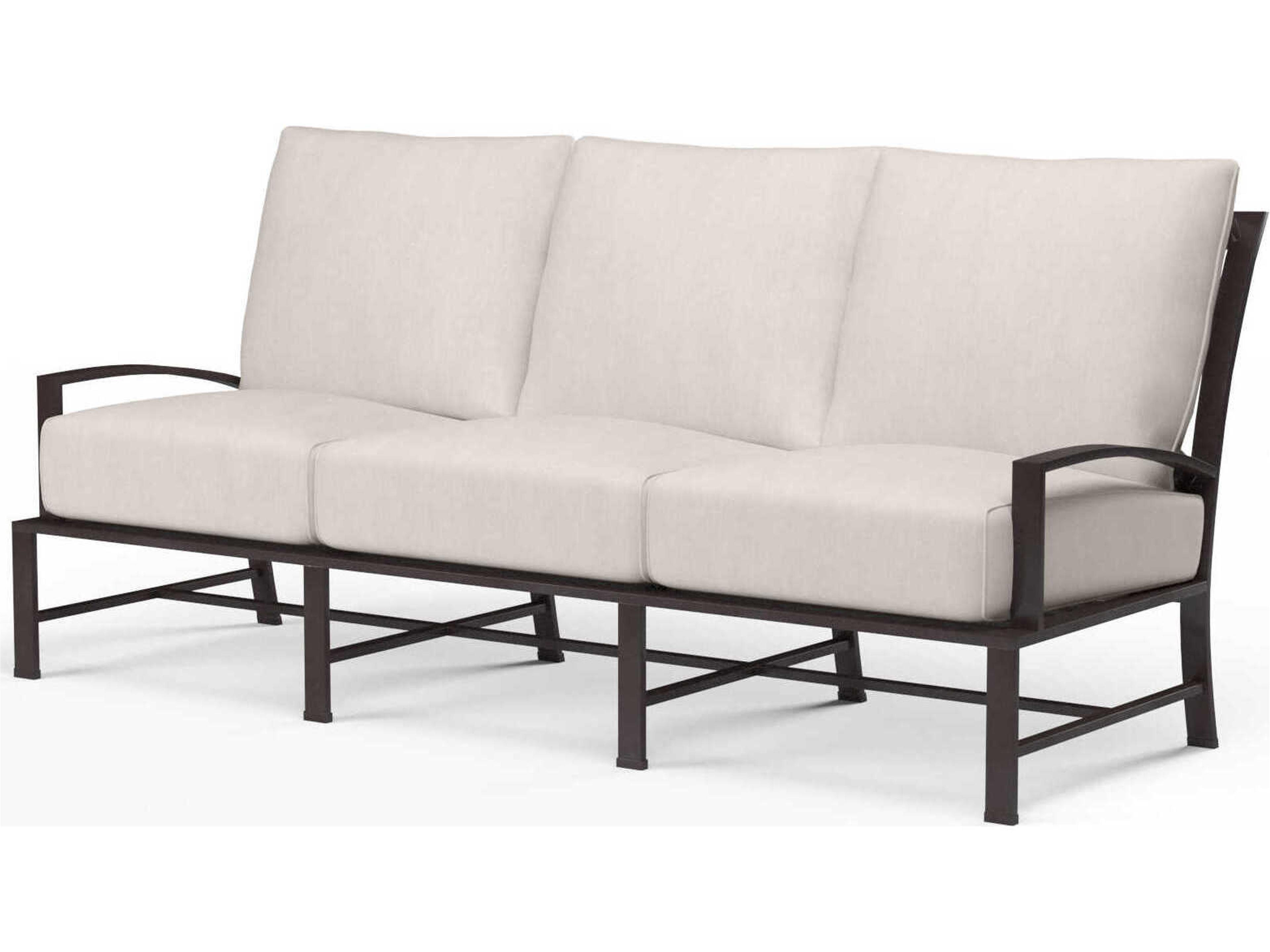 La Jolla Espresso Aluminum Cushion Sofa