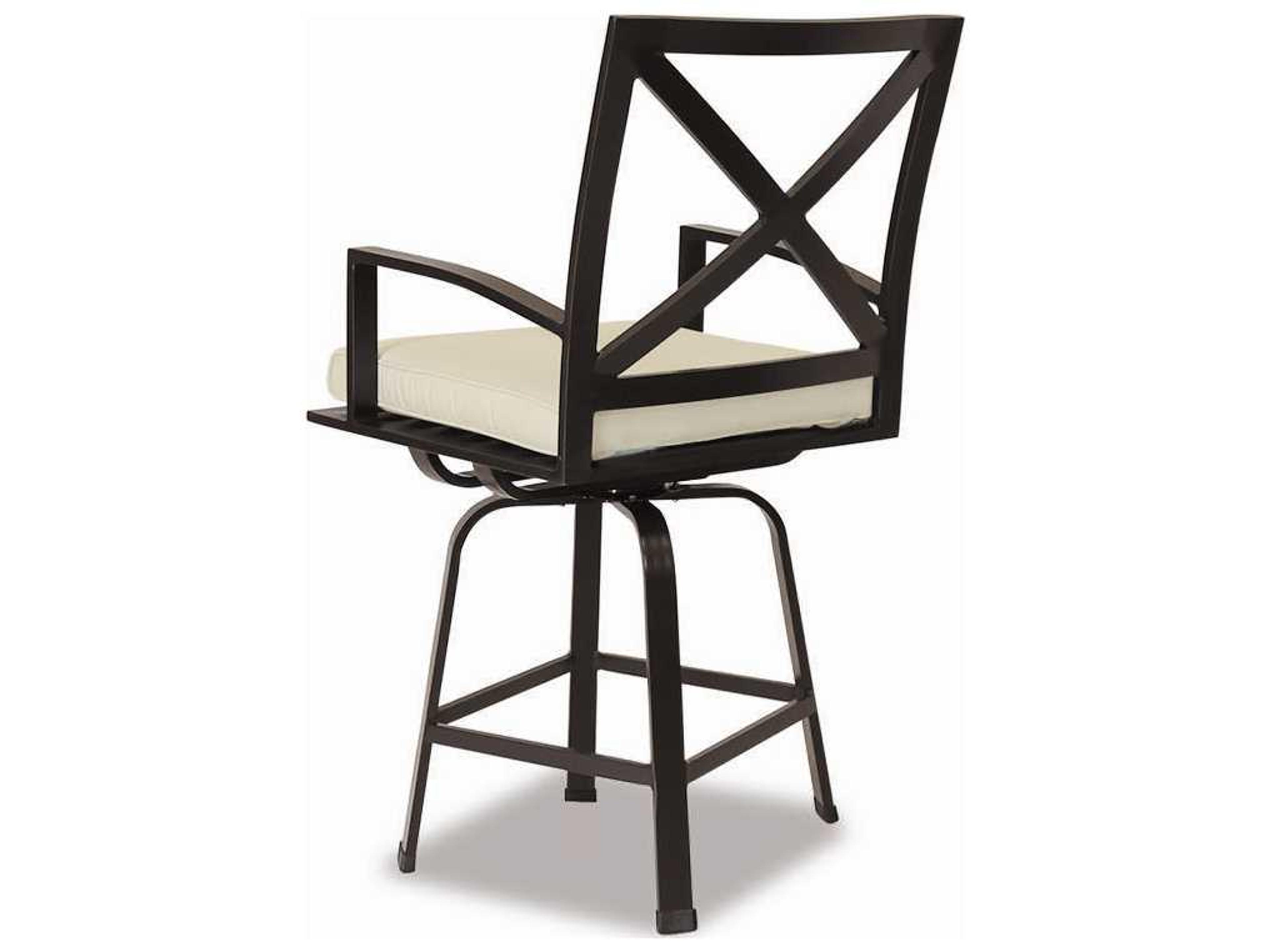 Sunset West Quick Ship La Jolla Rich Chocolate Aluminum Cushion Counter Stool