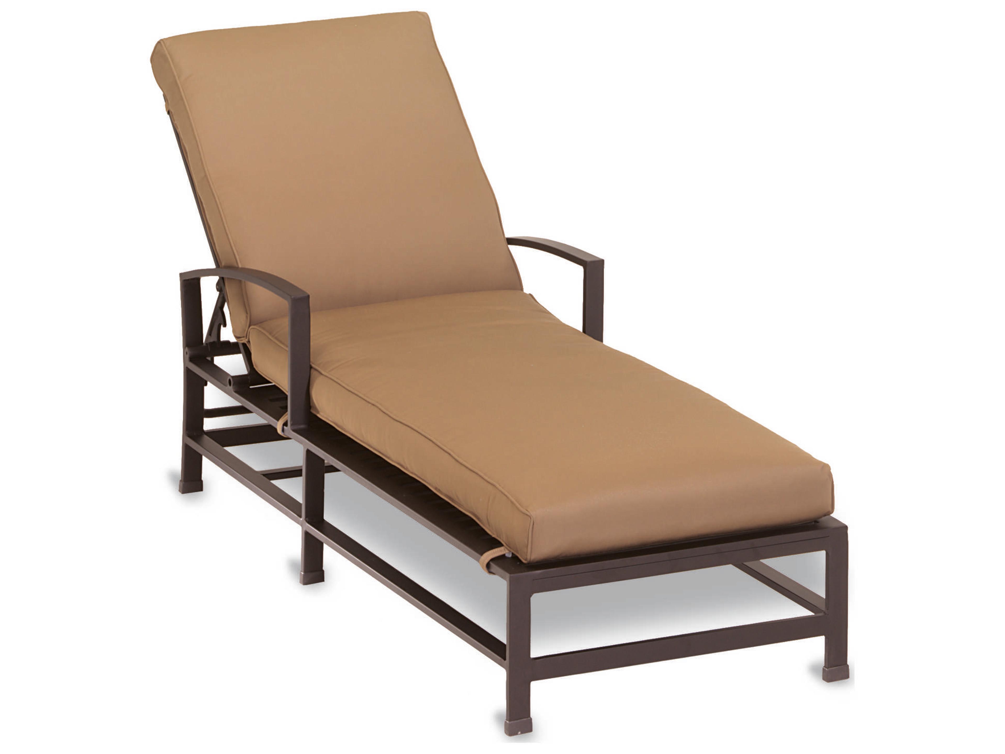 Sunset West Quick Ship La Jolla Rich Chocolate Aluminum Cushion Chaise Lounge