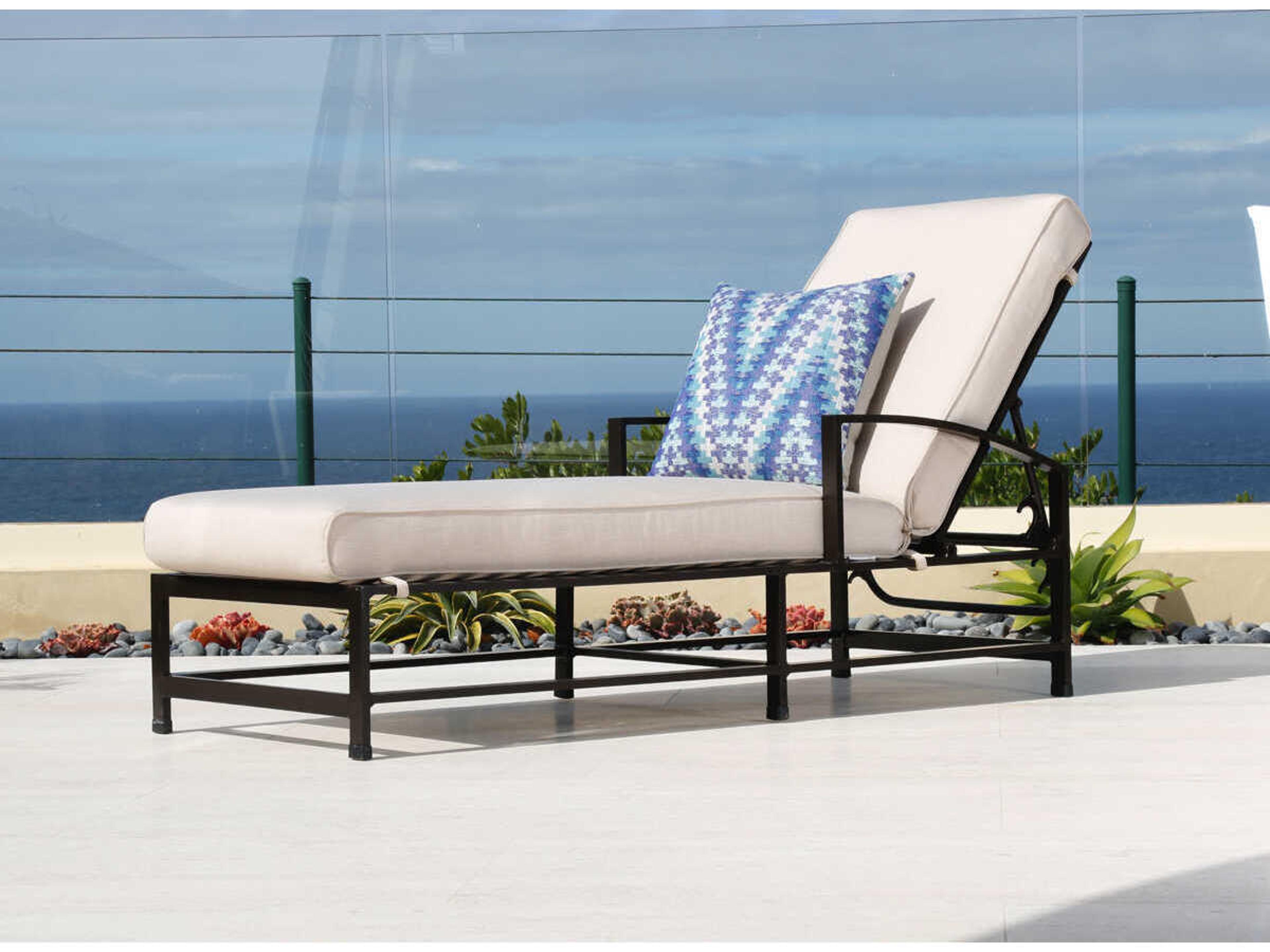 Sunset West La Jolla Espresso Aluminum Cushion Chaise Lounge