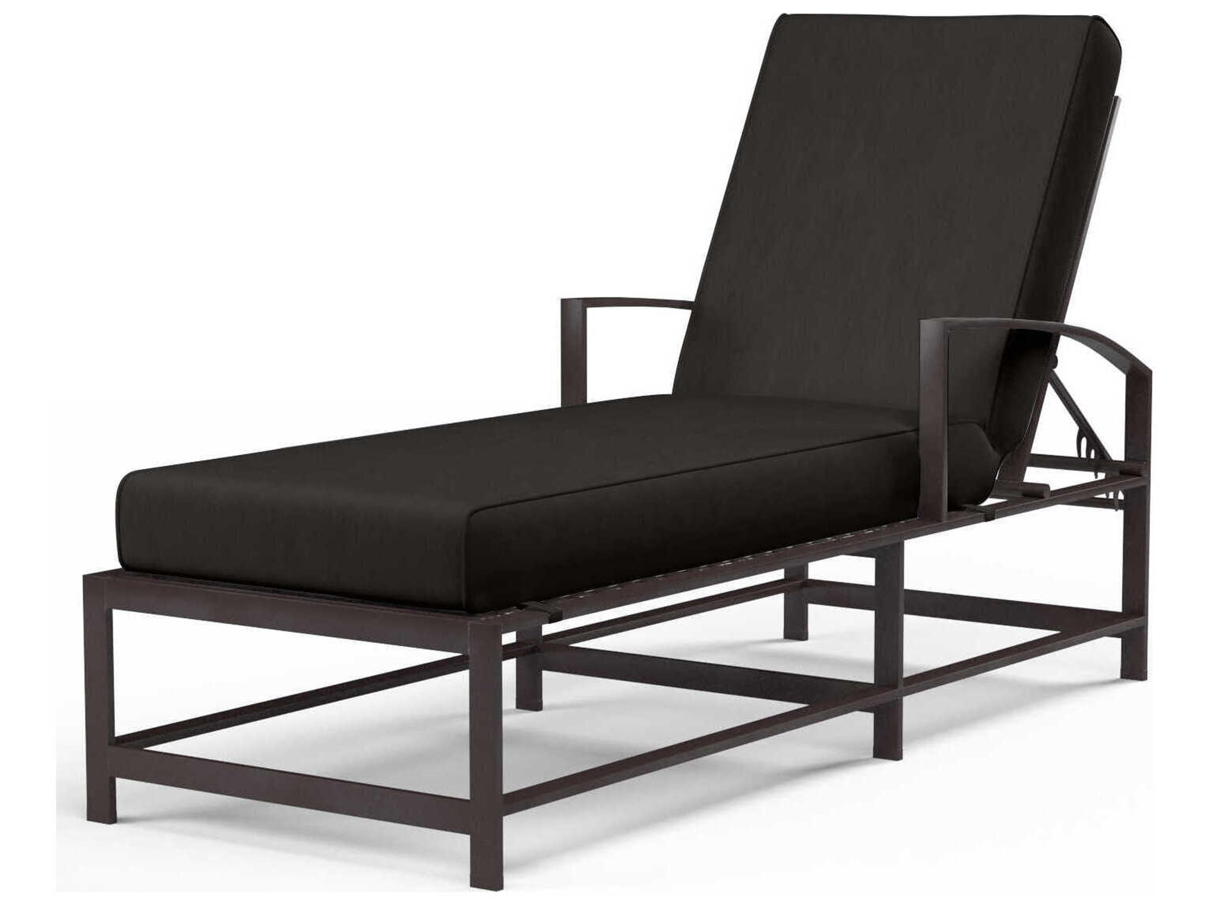 La Jolla Espresso Aluminum Cushion Chaise Lounge