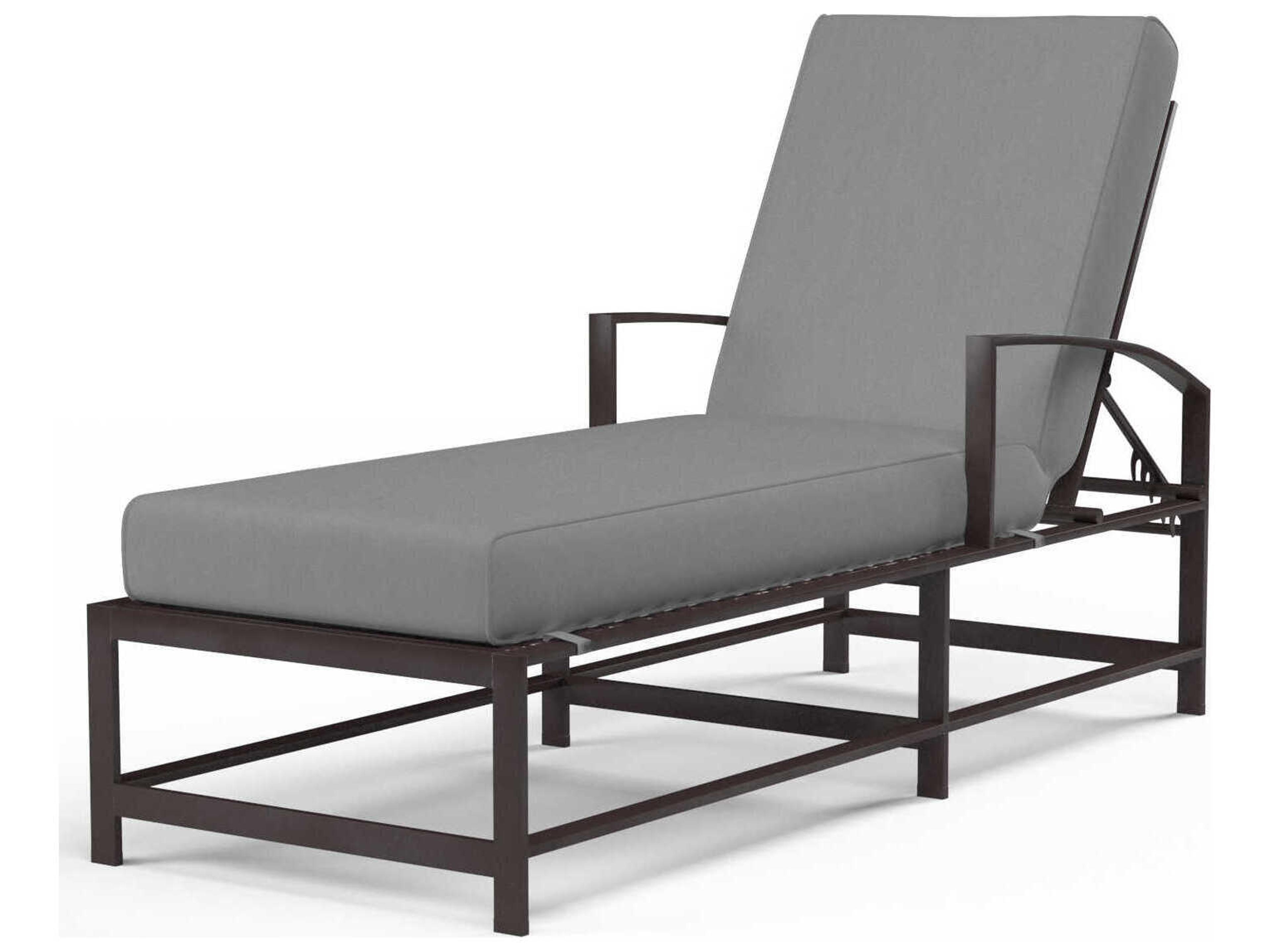 La Jolla Espresso Aluminum Cushion Chaise Lounge