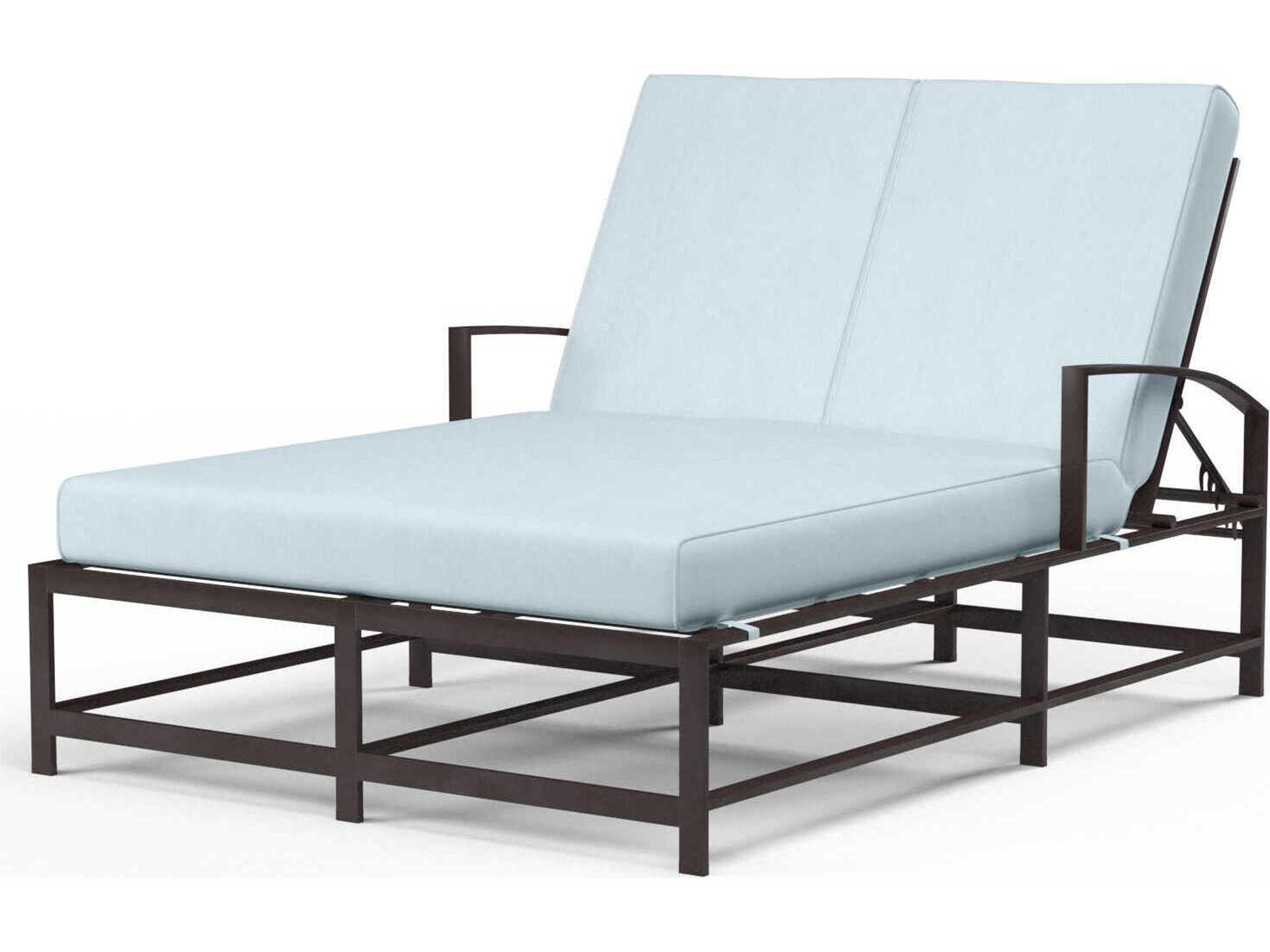 La Jolla Espresso Aluminum Cushion Chaise Lounge