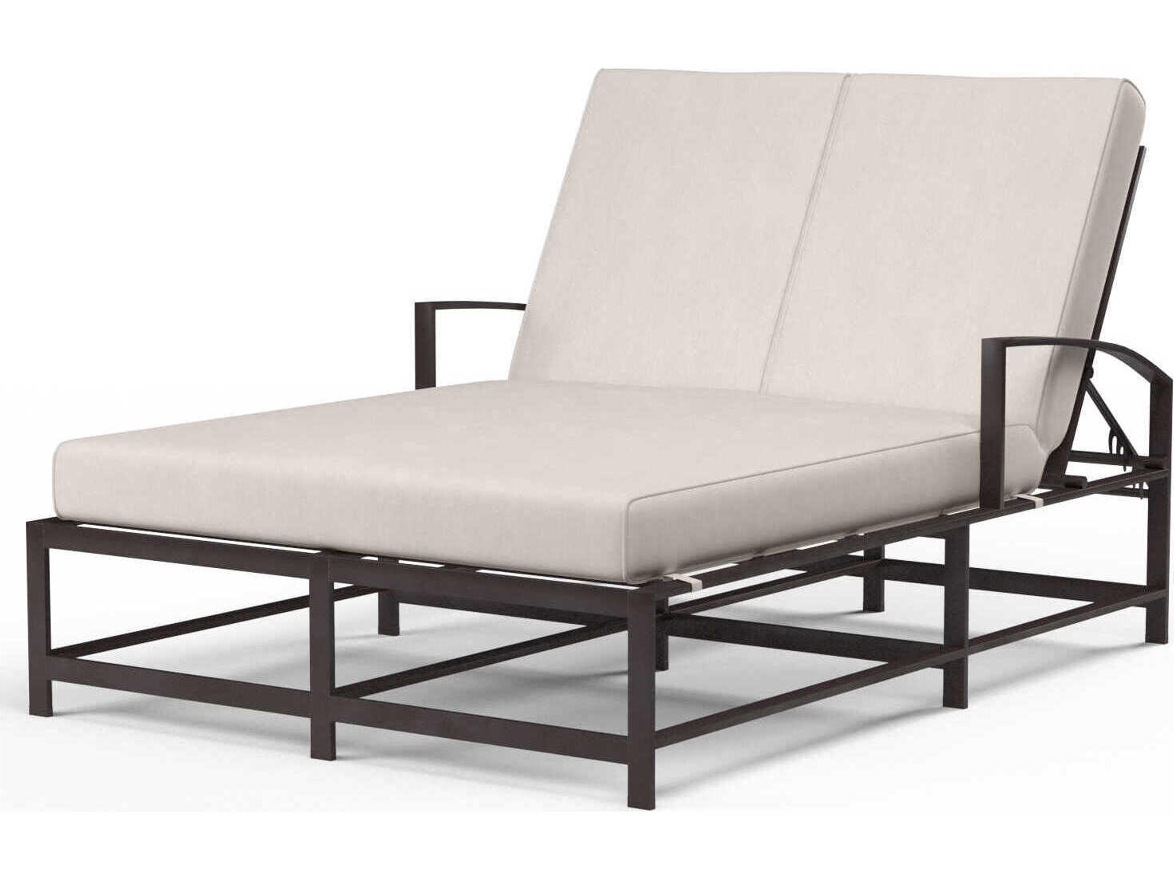 La Jolla Espresso Aluminum Cushion Chaise Lounge