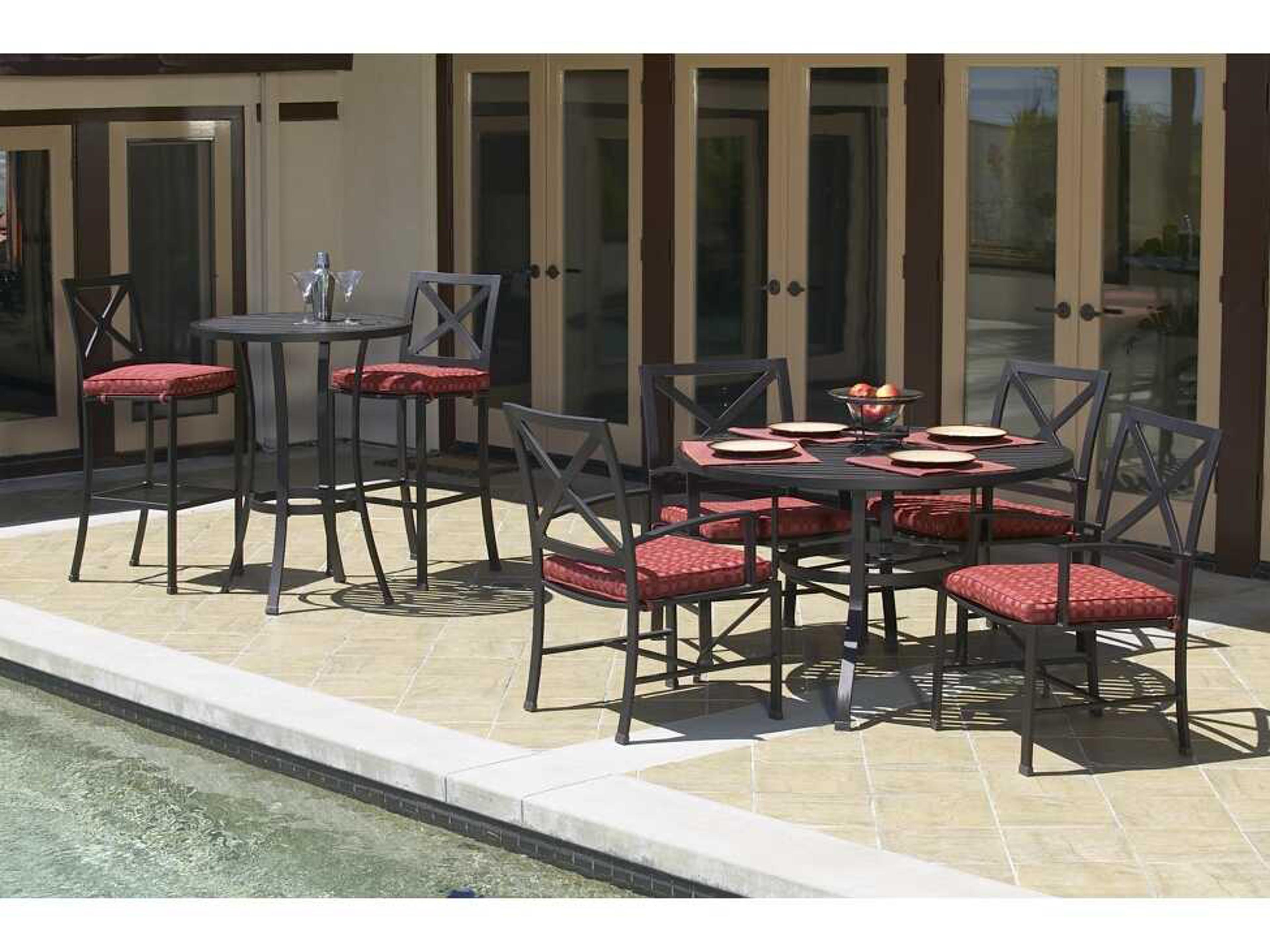 Sunset West La Jolla Aluminum Round Outdoor Dining Table