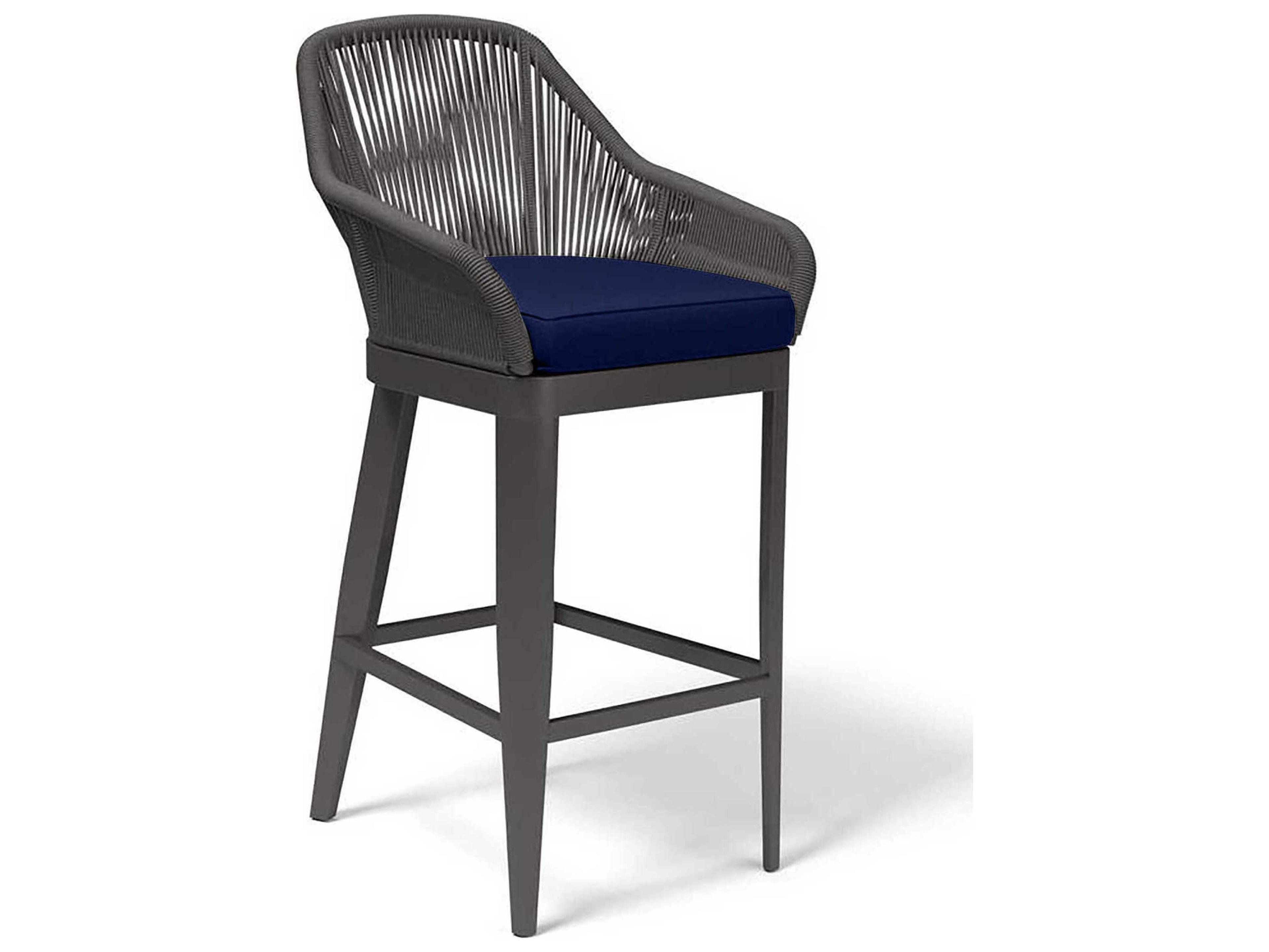 Milano Slate Rope Cushion Bar Stool