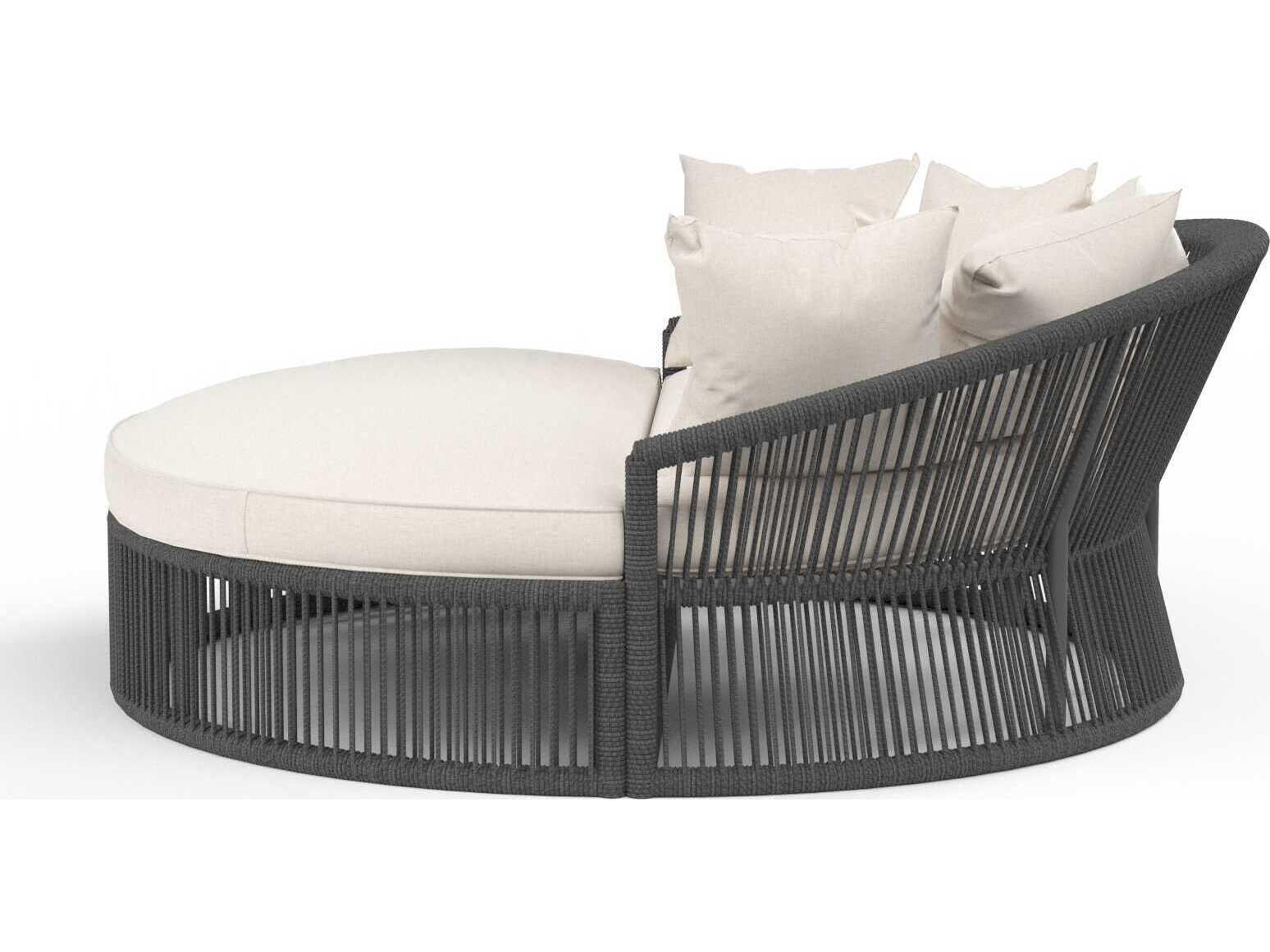 Sunset West Milano Grays Rope Cushion Lounge Bed