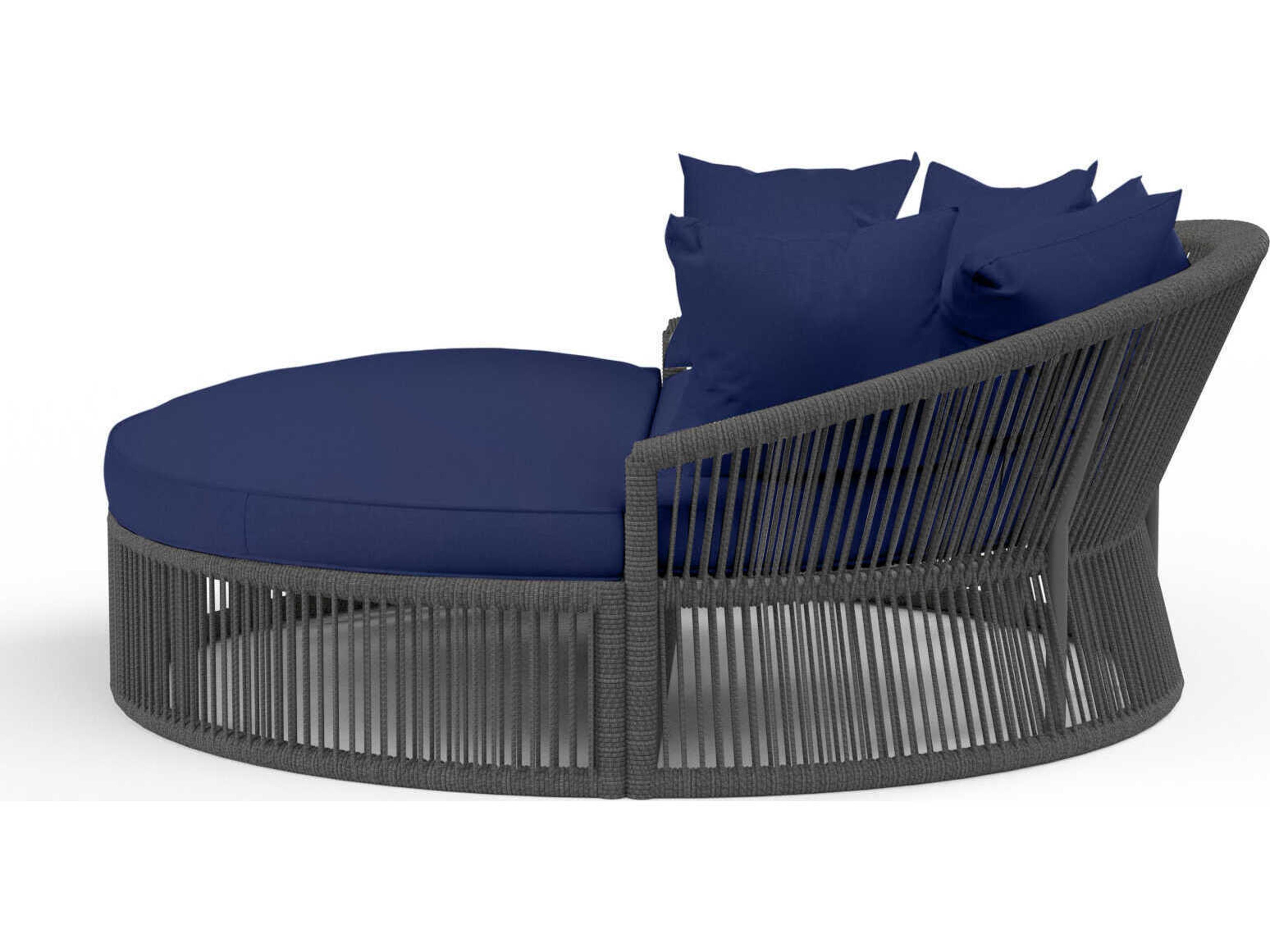 Sunset West Milano Slate Rope Cushion Lounge Bed