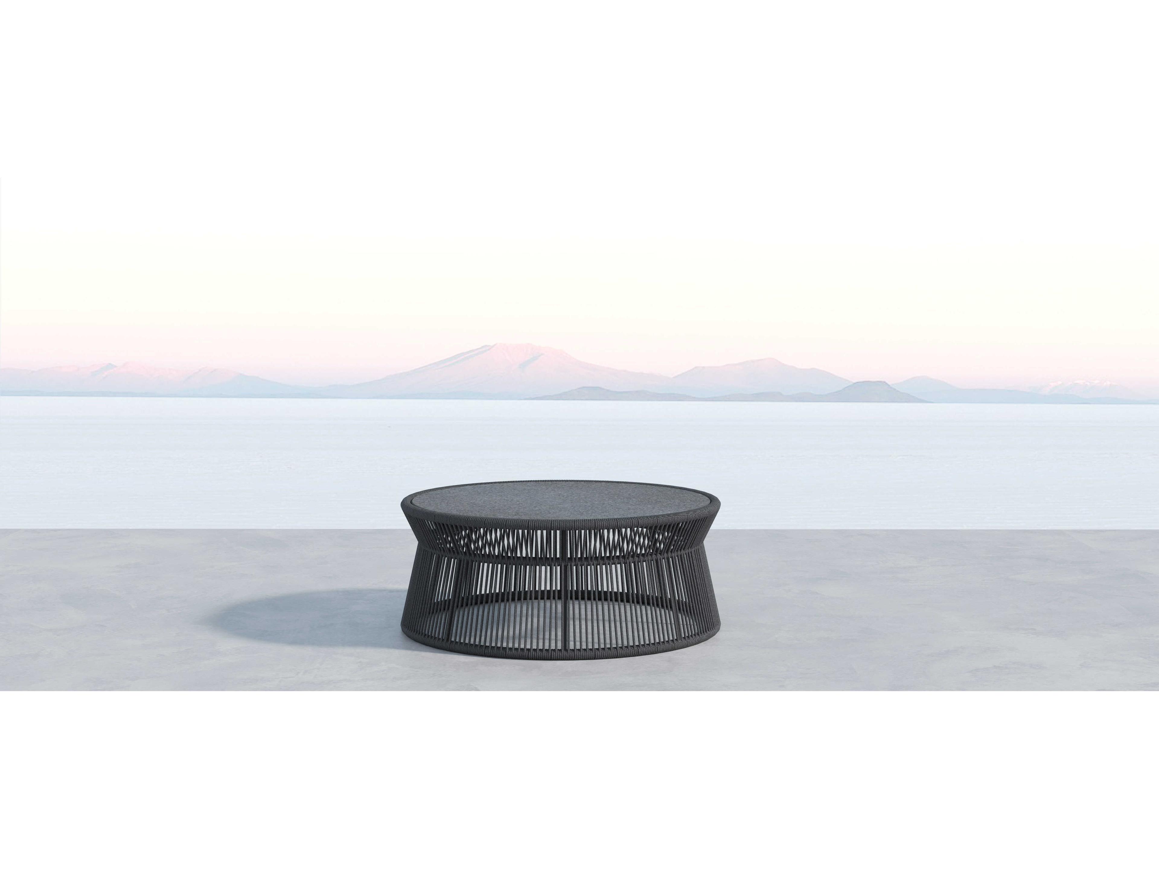 Sunset West Milano Grays Rope Round Coffee Table