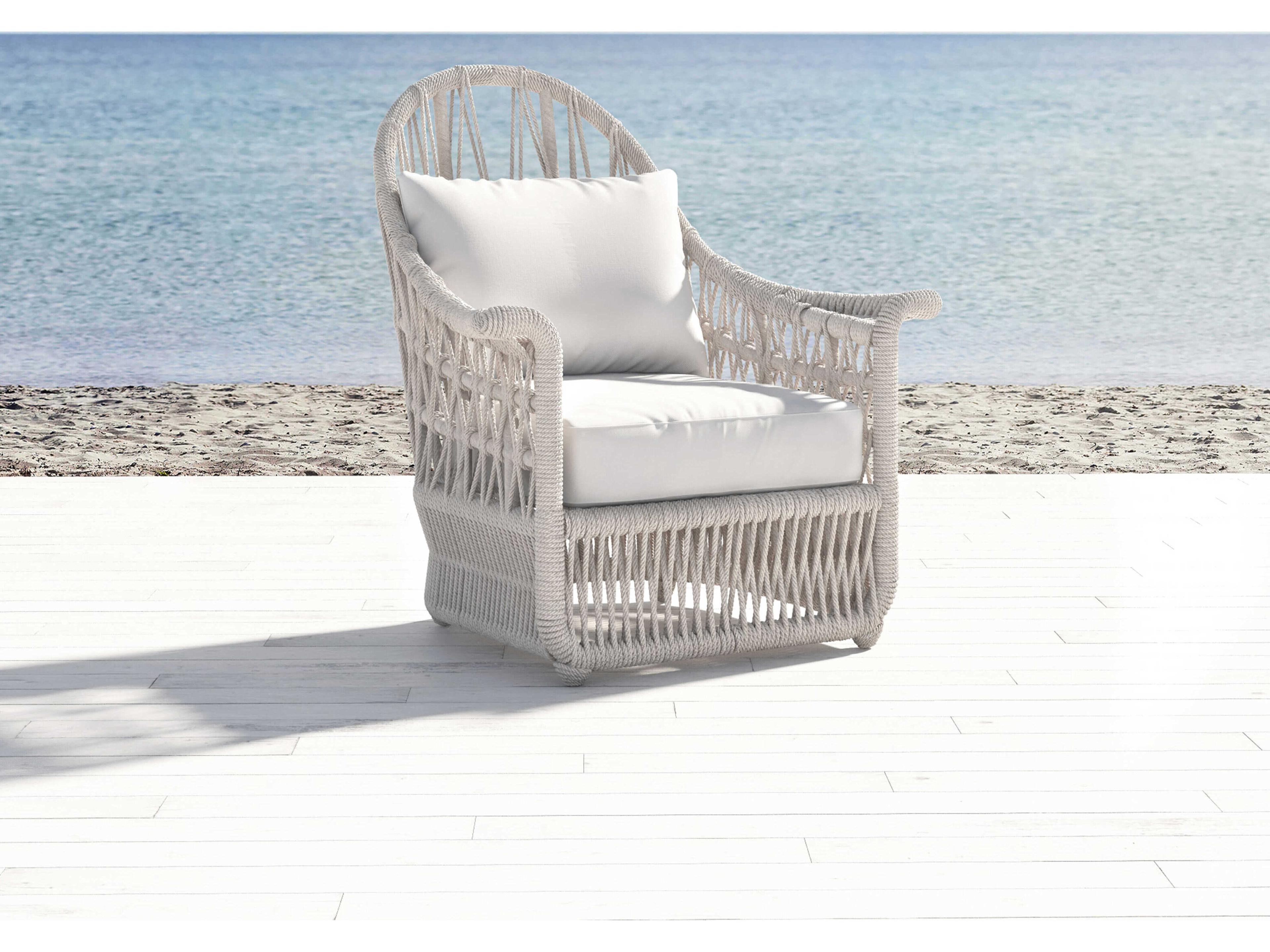Sunset West Dana Natural Rope Cushion Lounge Chair