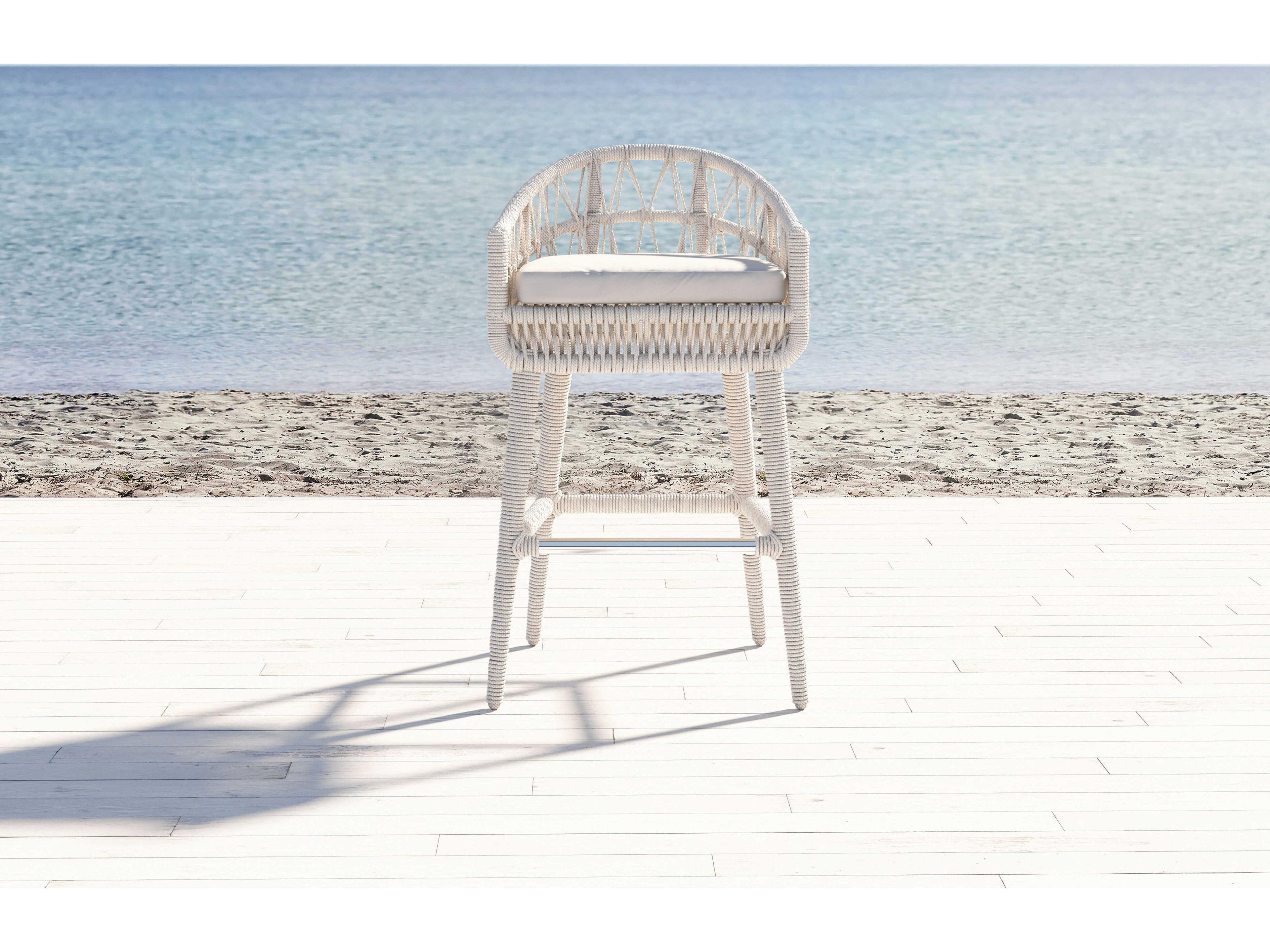 Sunset West Dana Natural Rope Cushion Bar Stool