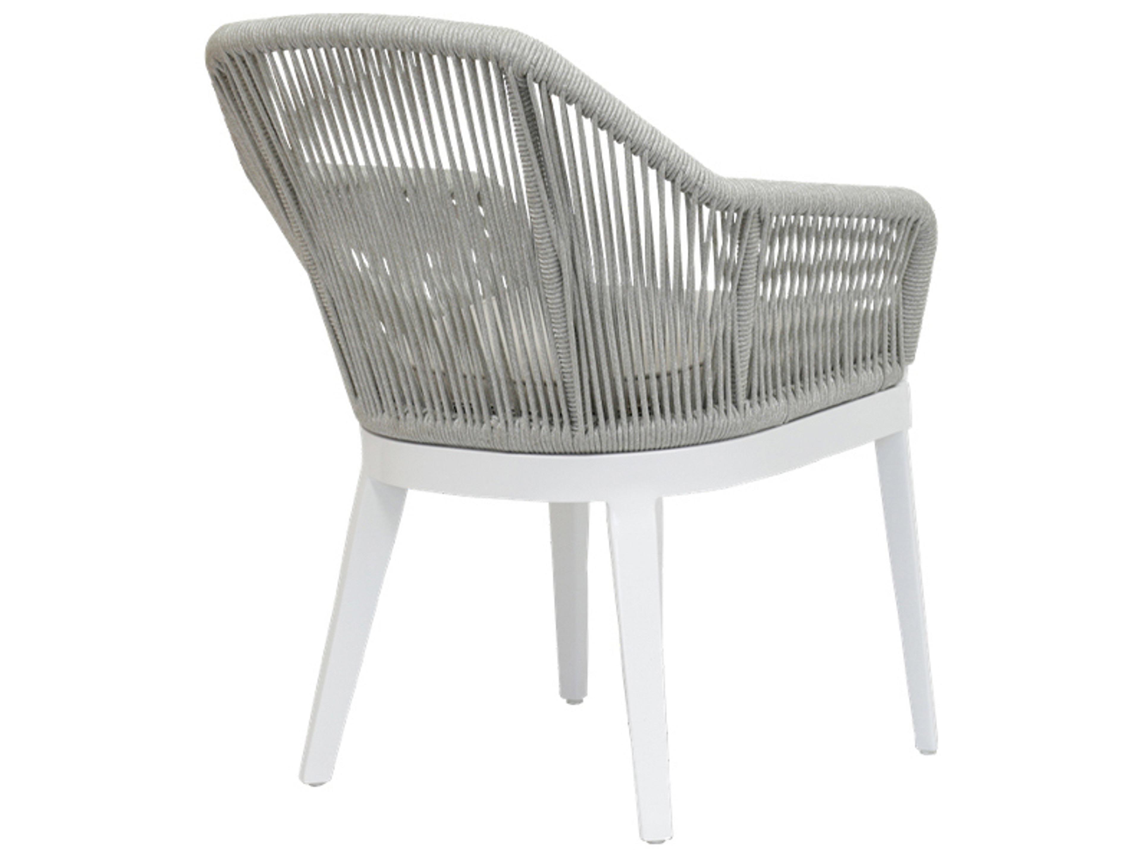 Sunset West Miami Rope Cushion Outdoor Dining Chair in Echo Ash