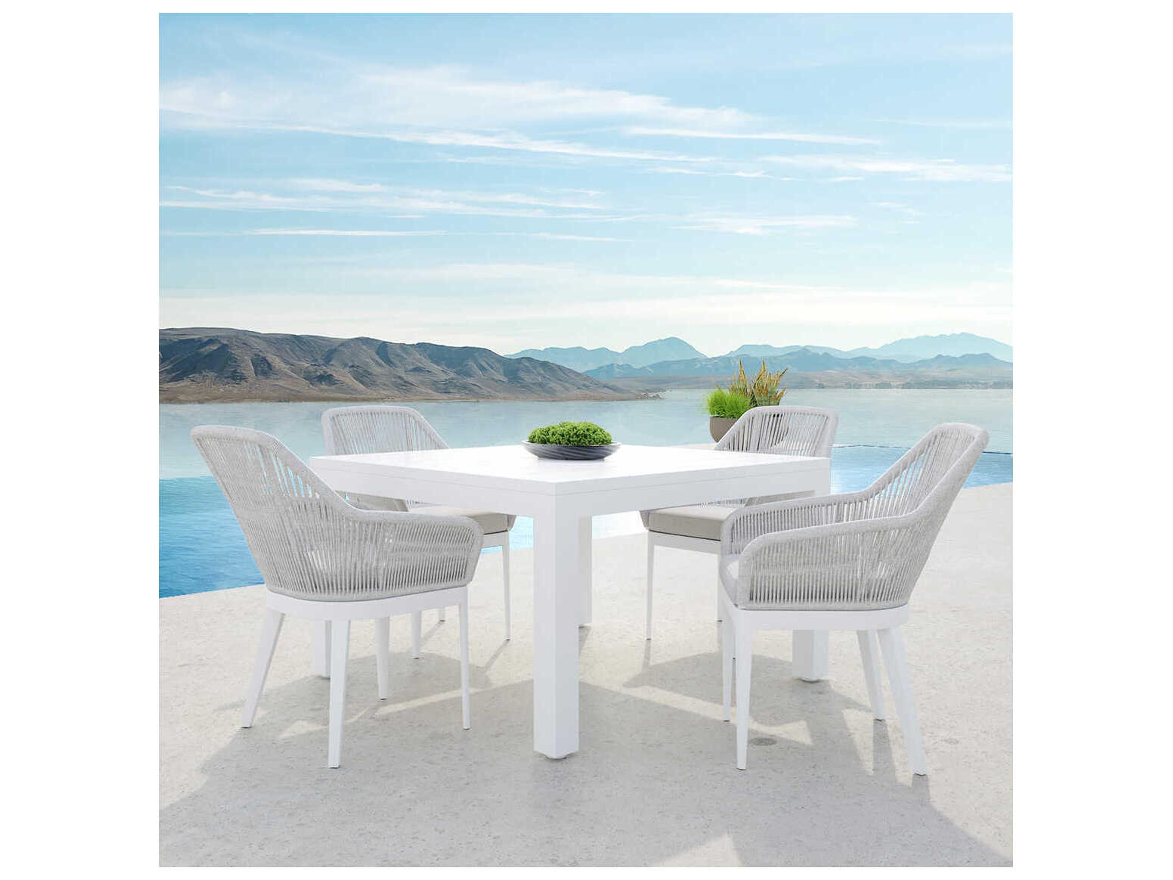 Sunset West Miami Frost Rope Cushion Dining Chair