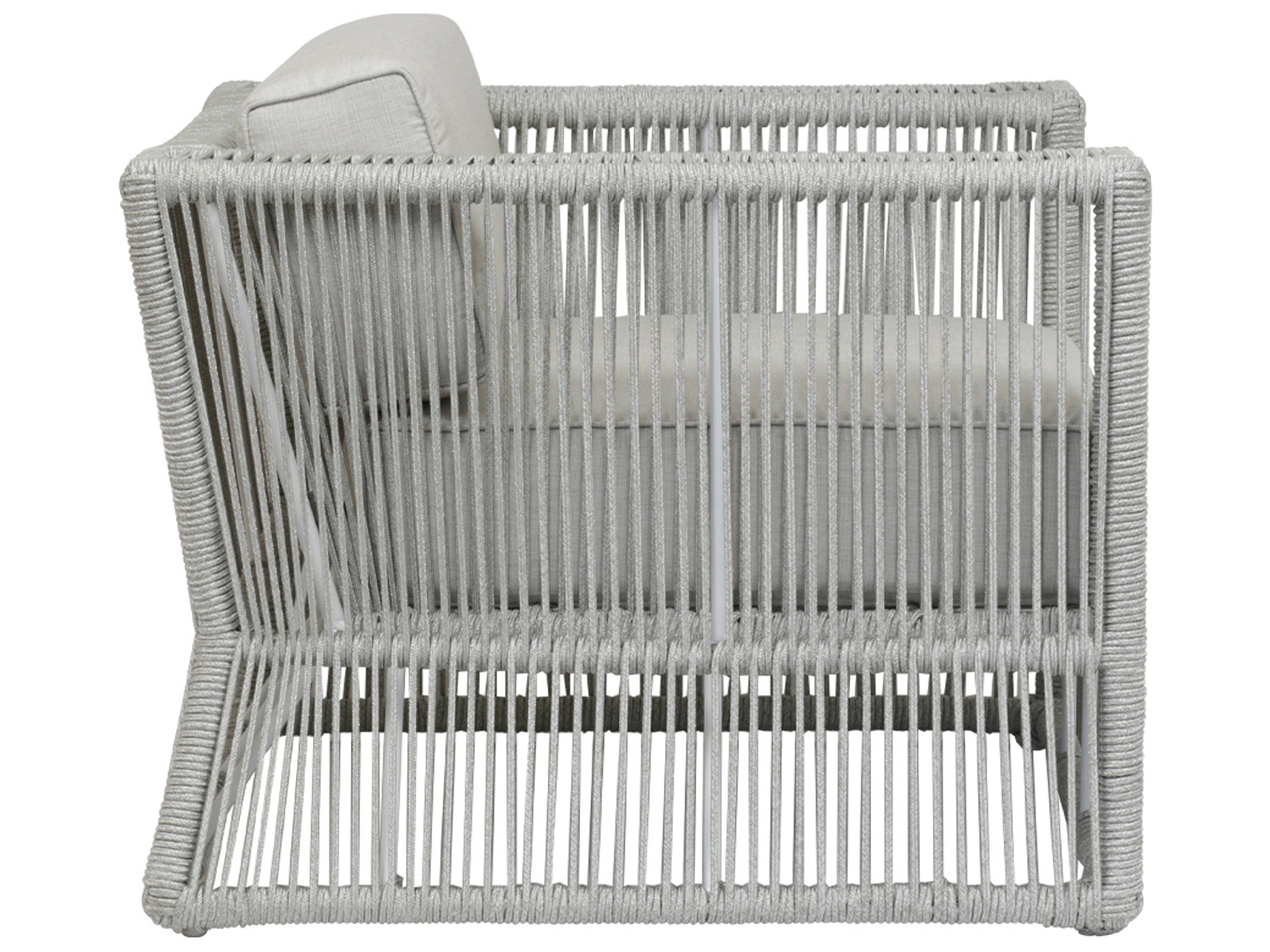 Sunset West Miami Rope Cushion Outdoor Lounge Chair in Echo Ash