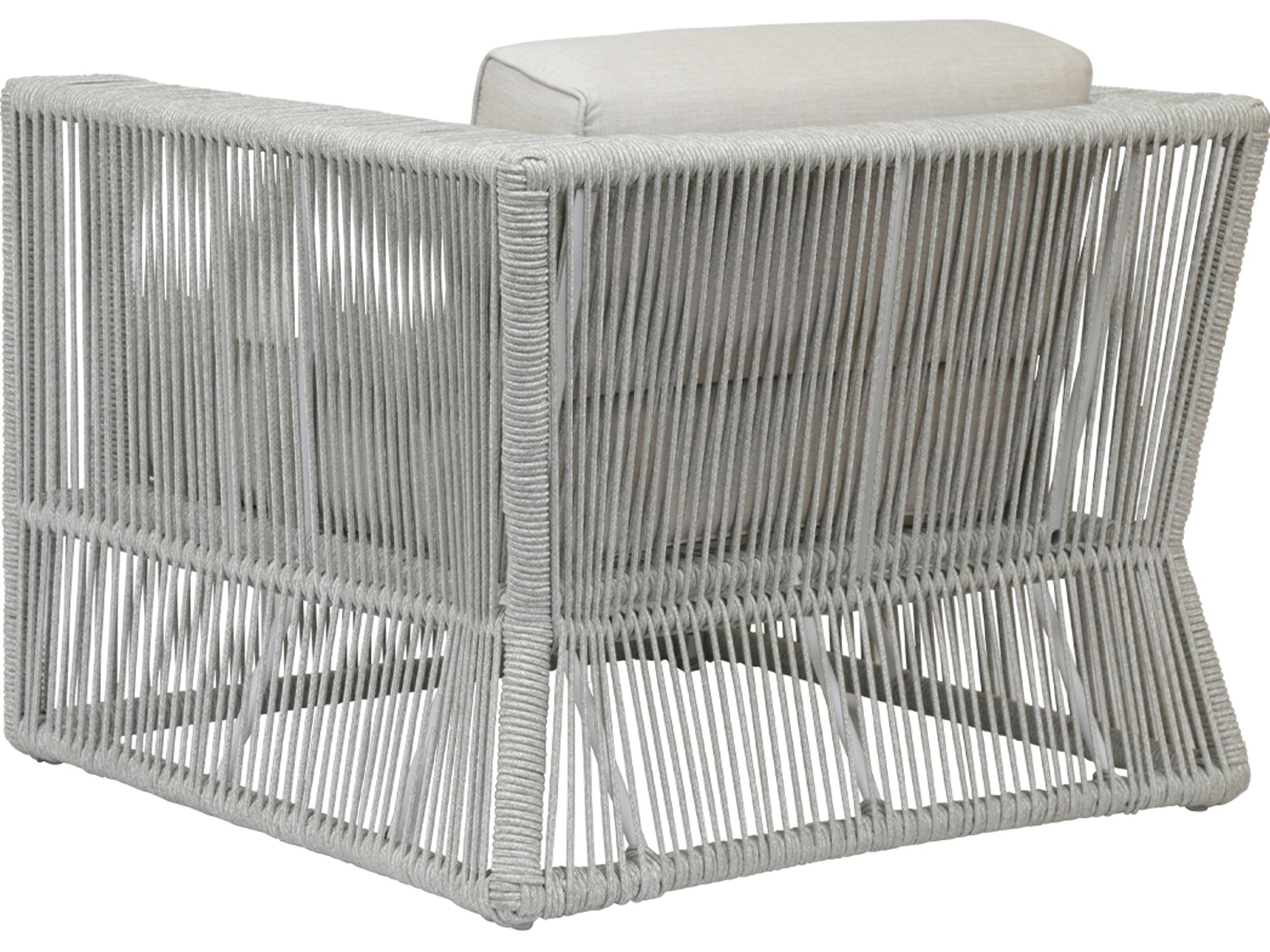 Sunset West Miami Rope Cushion Outdoor Lounge Chair in Echo Ash