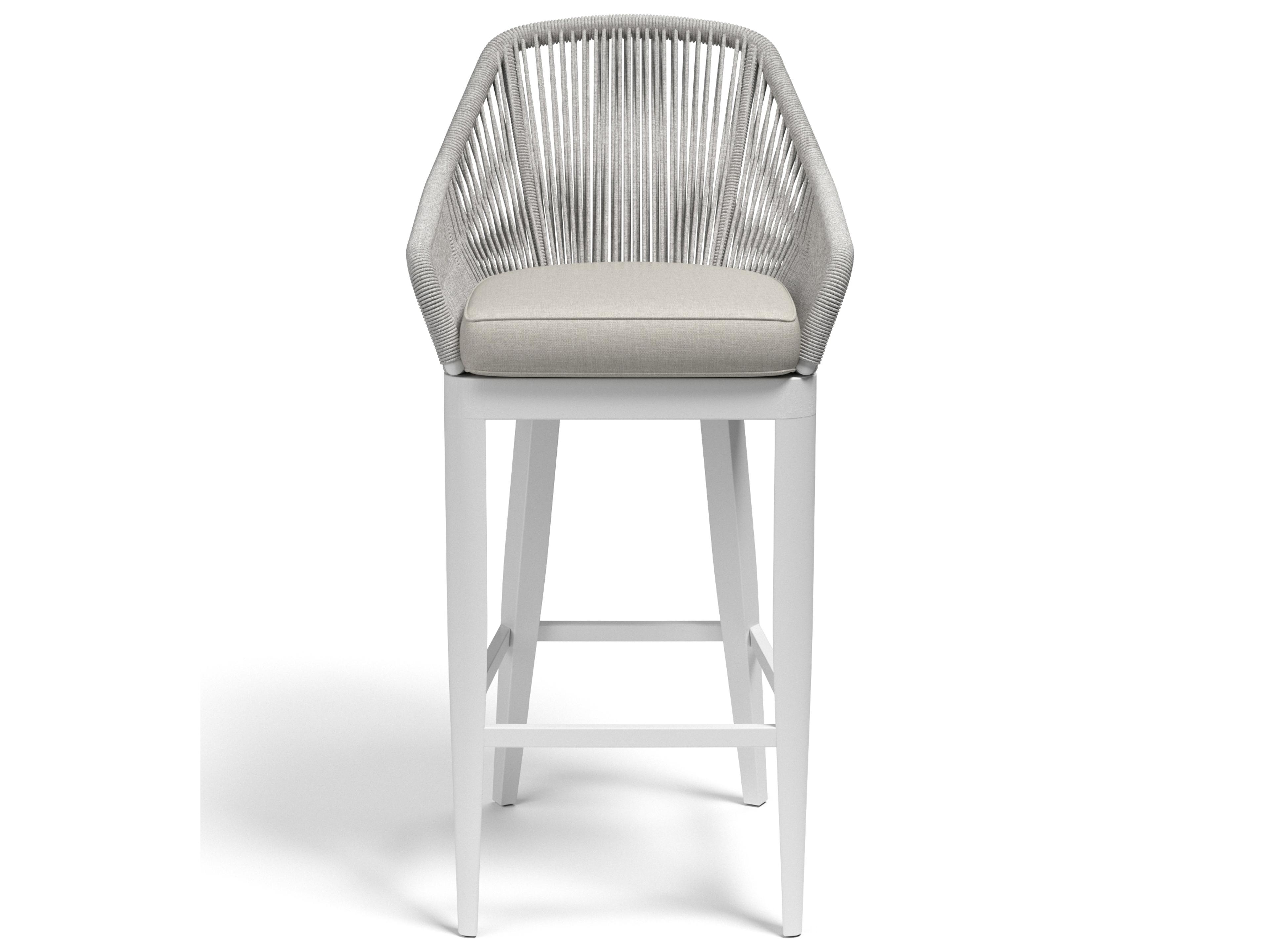 Sunset West Miami Rope Patio Bar Stool in Echo Ash