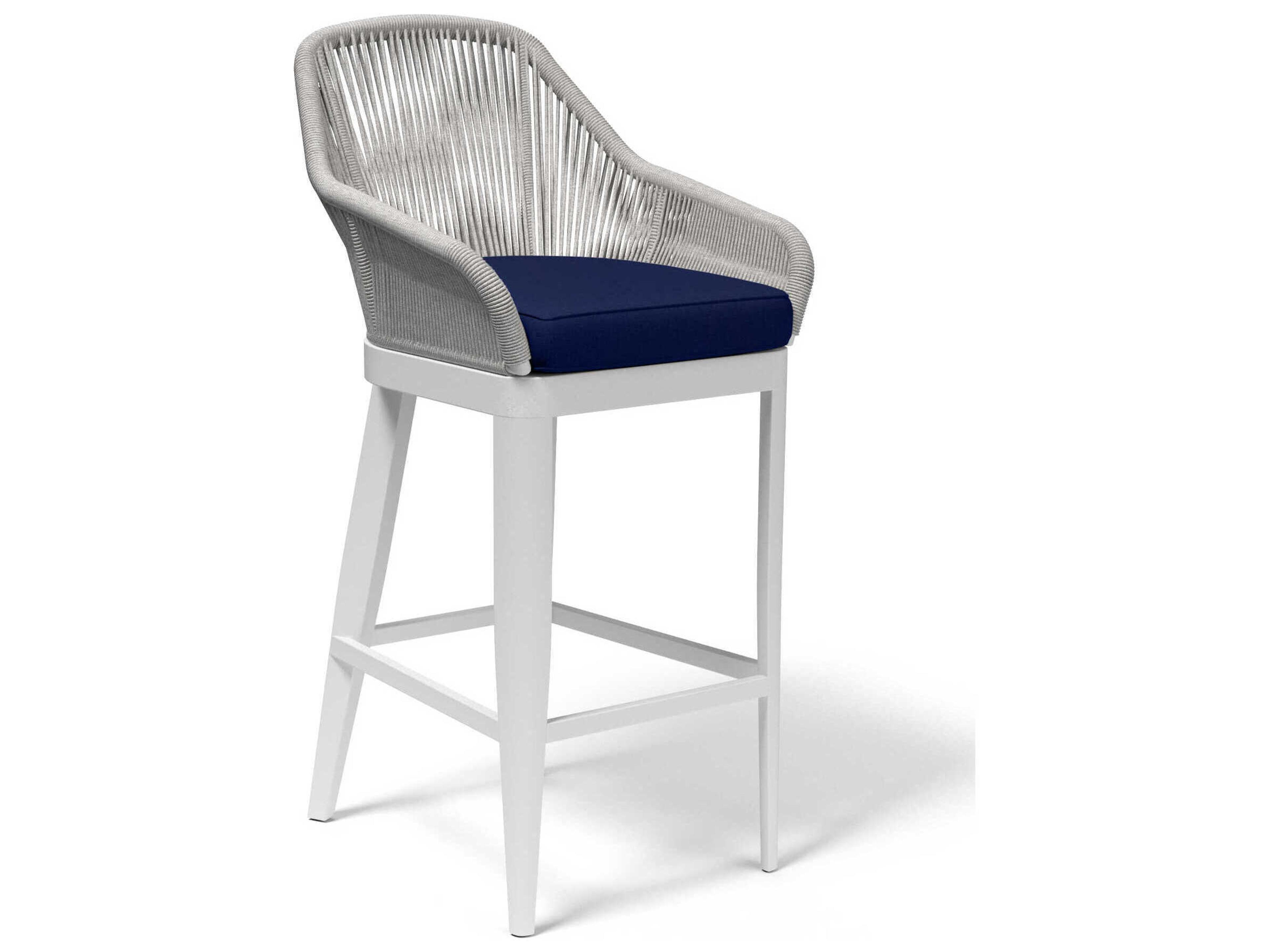 Miami Frost Rope Cushion Bar Stool