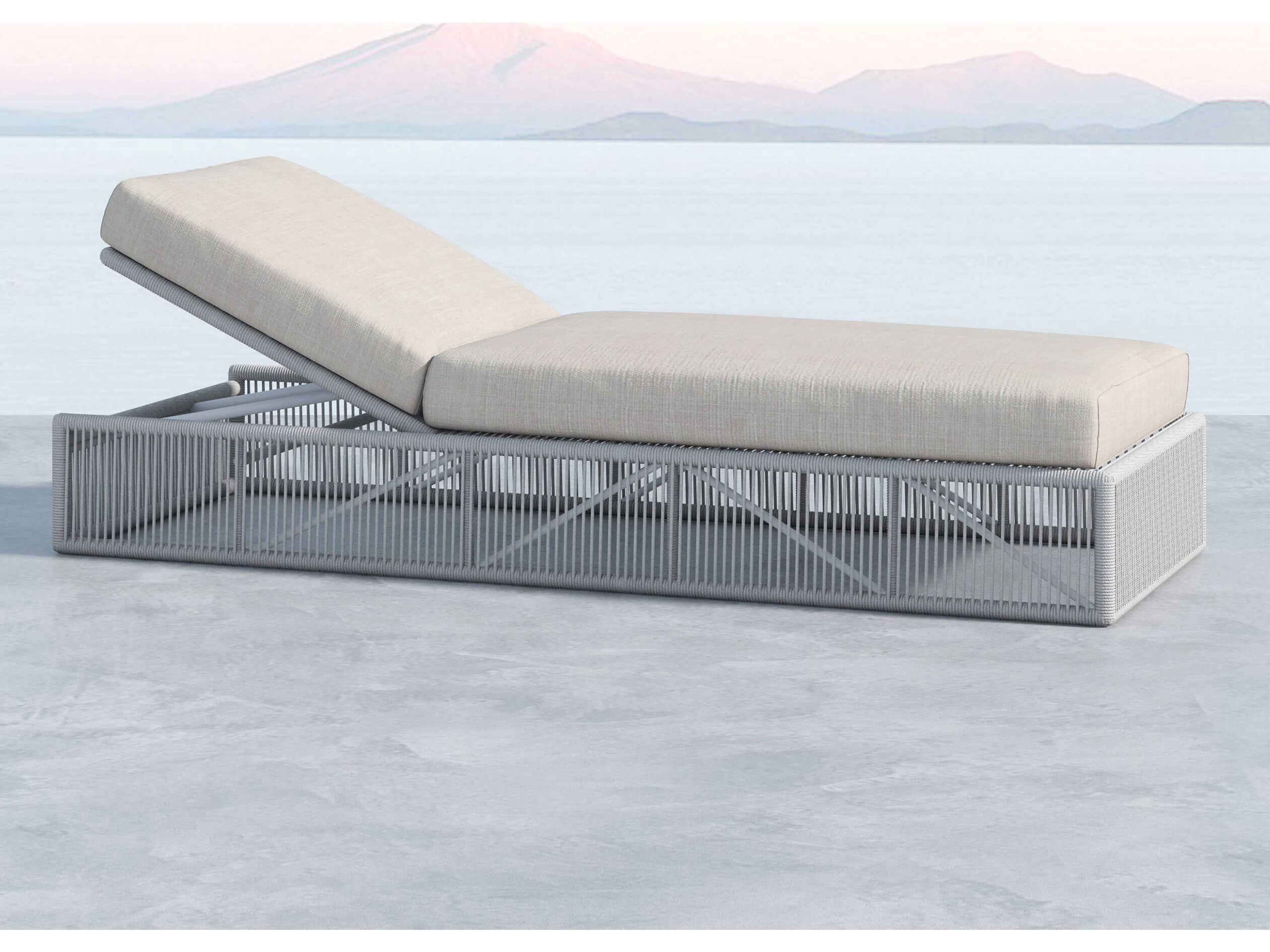Sunset West Miami Frost Rope Cushion Chaise Lounge