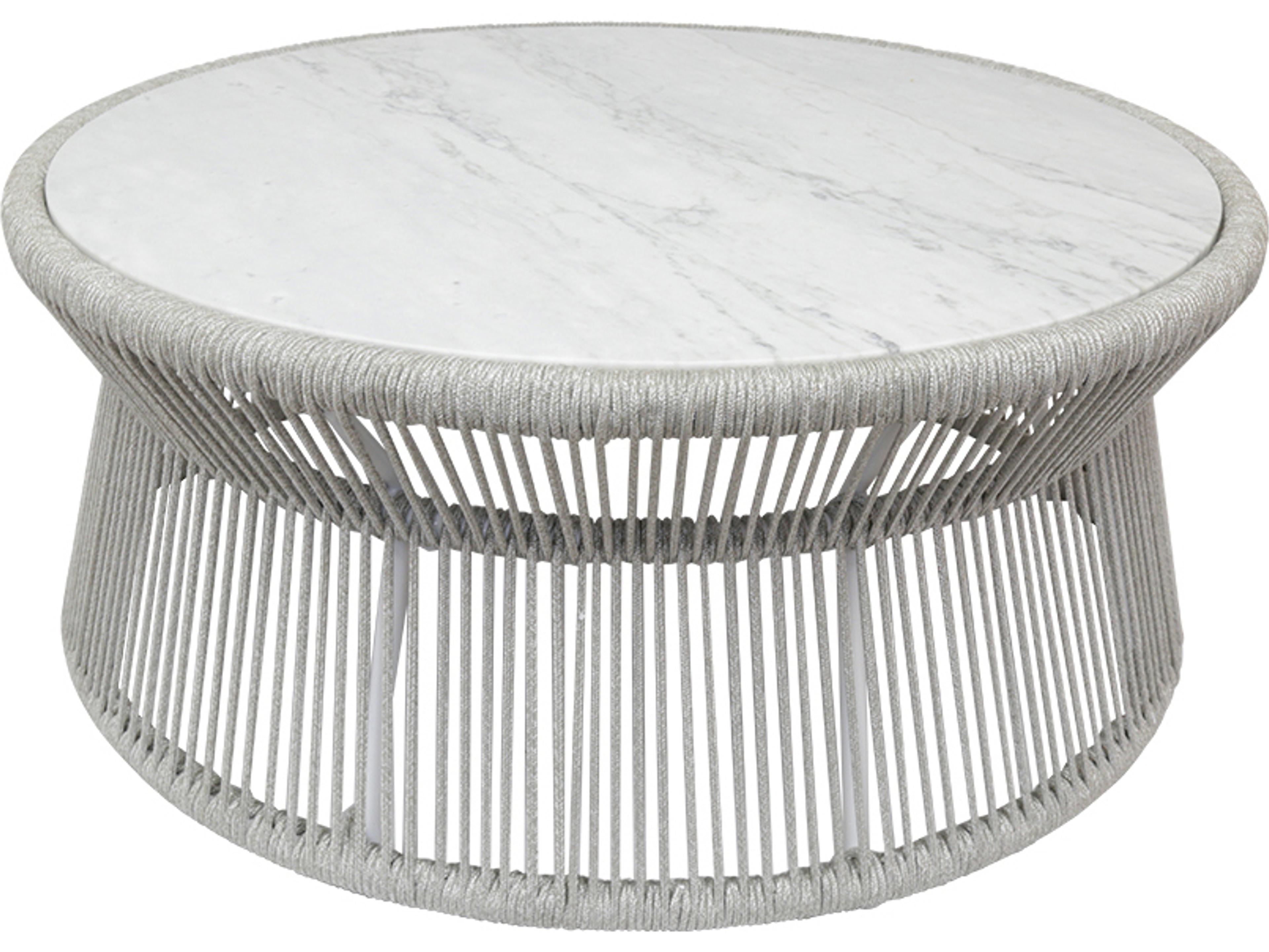 Sunset West Miami Rope Round Outdoor Patio Coffee Table