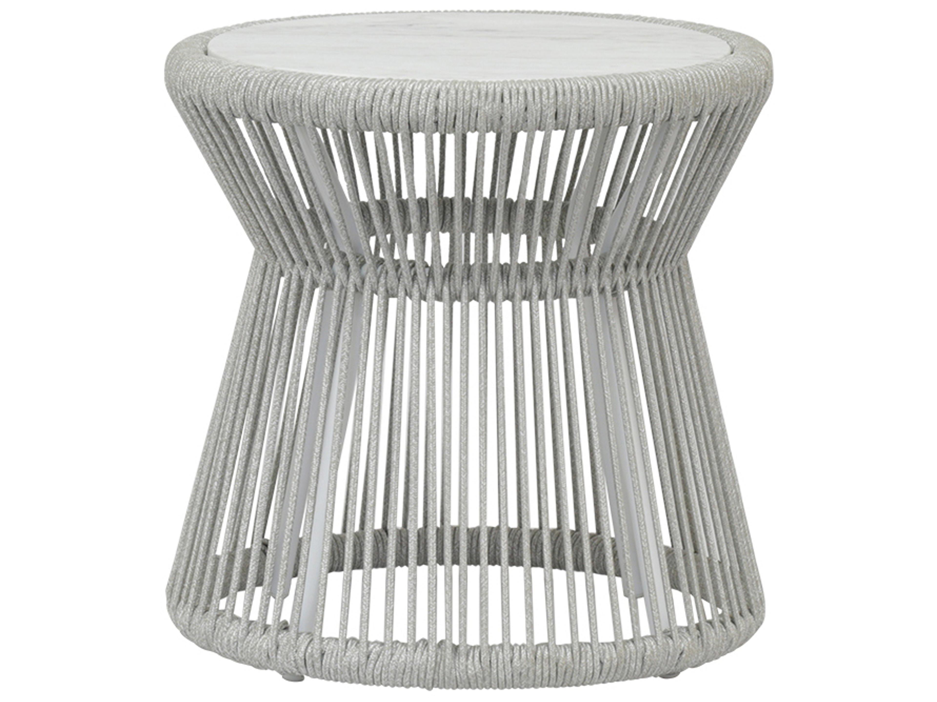 Miami Outdoor End Table with Marble Top