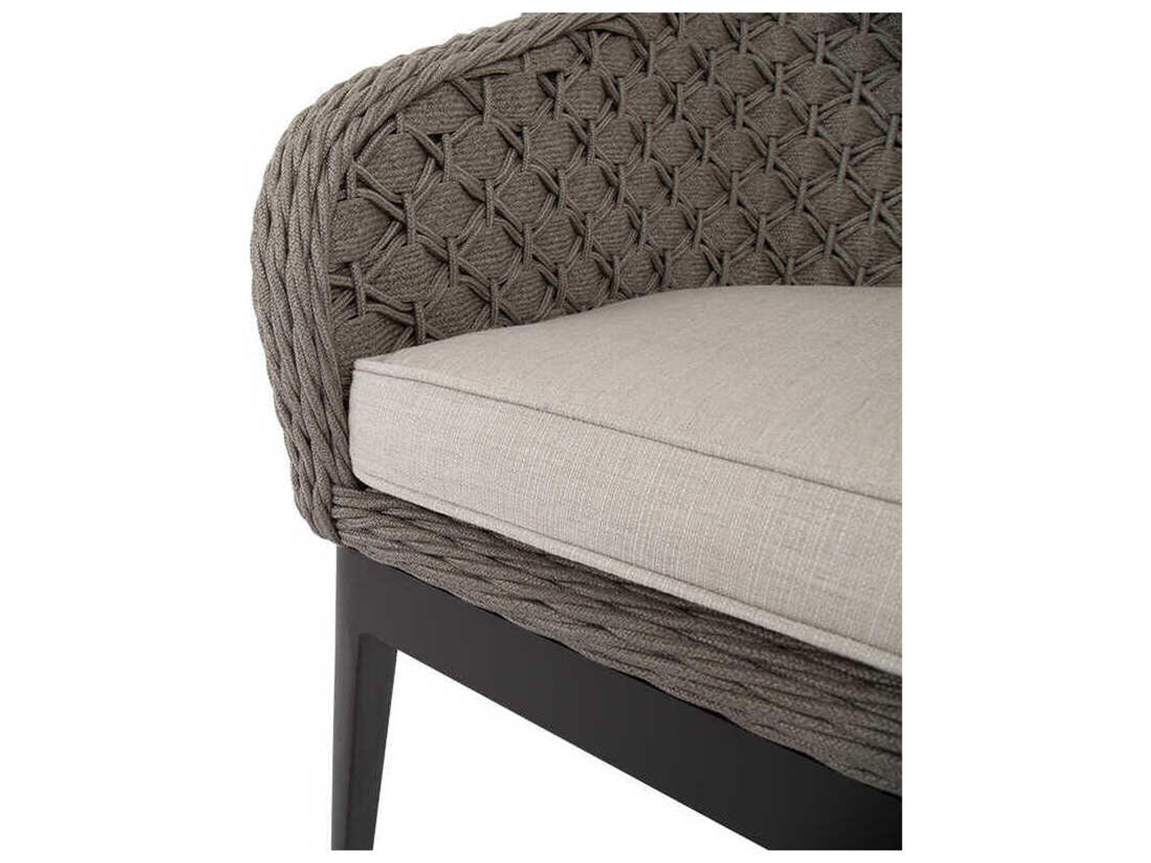 Sunset West Marbella Graphite Aluminum Cushion Dining Chair