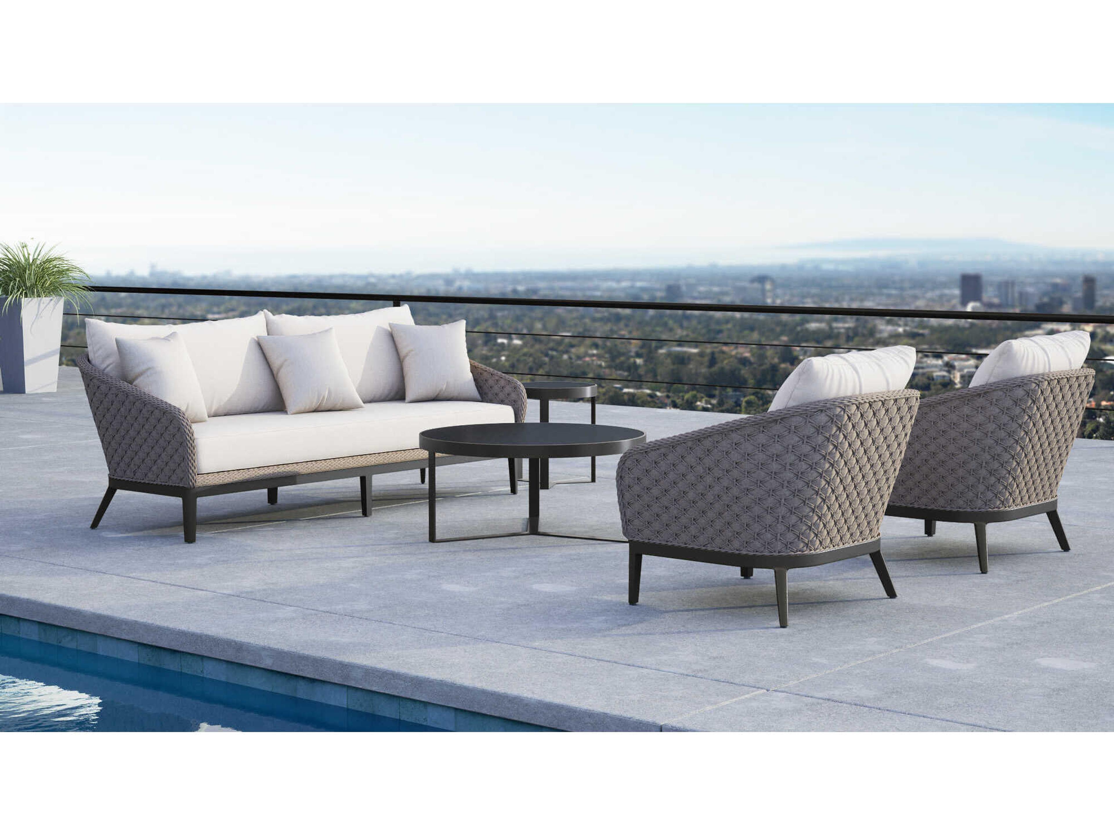 Sunset West Marbella Graphite Rope Cushion Sofa
