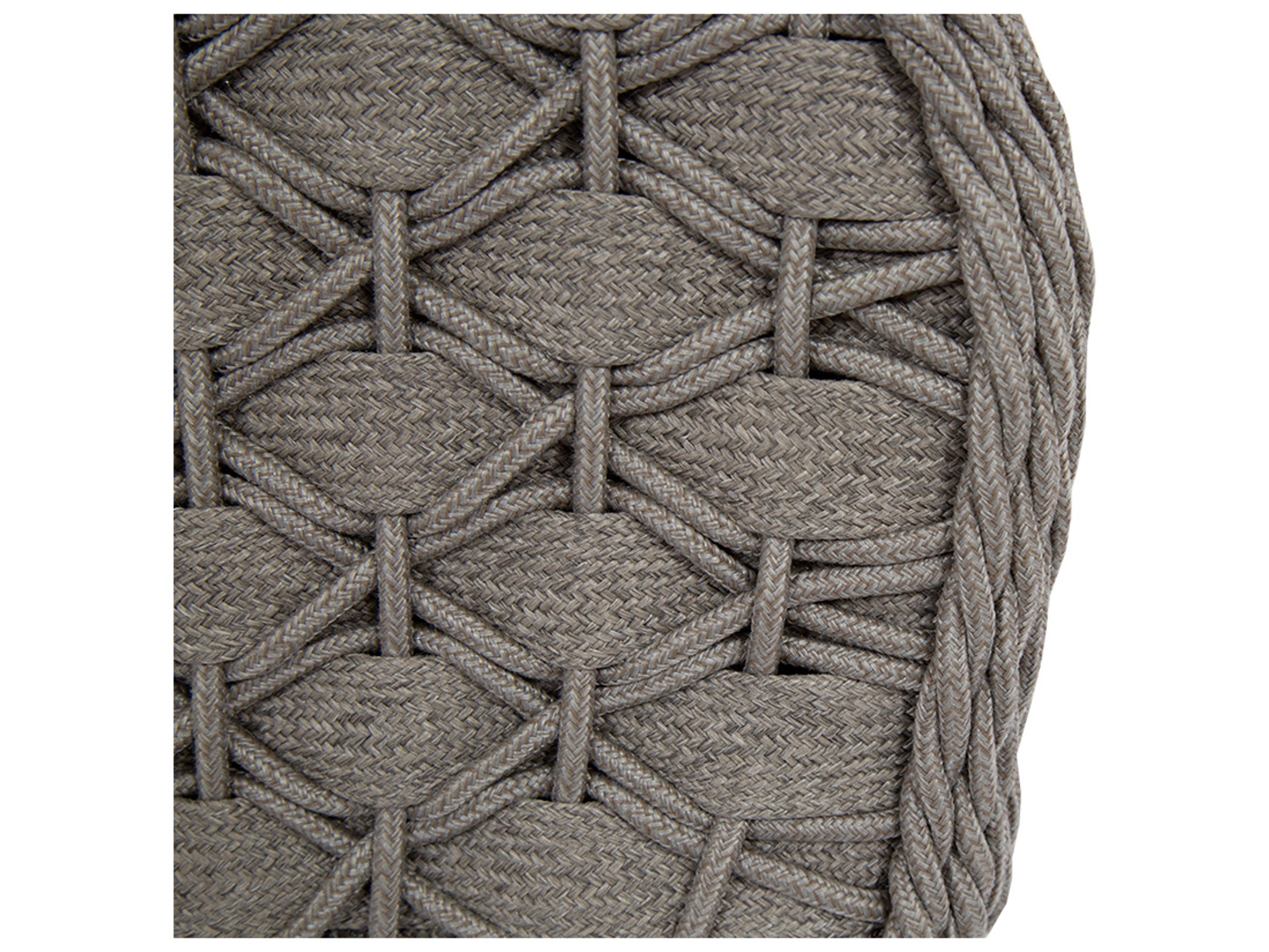 Sunset West Marbella Wicker Patio Ottoman in Echo Ash