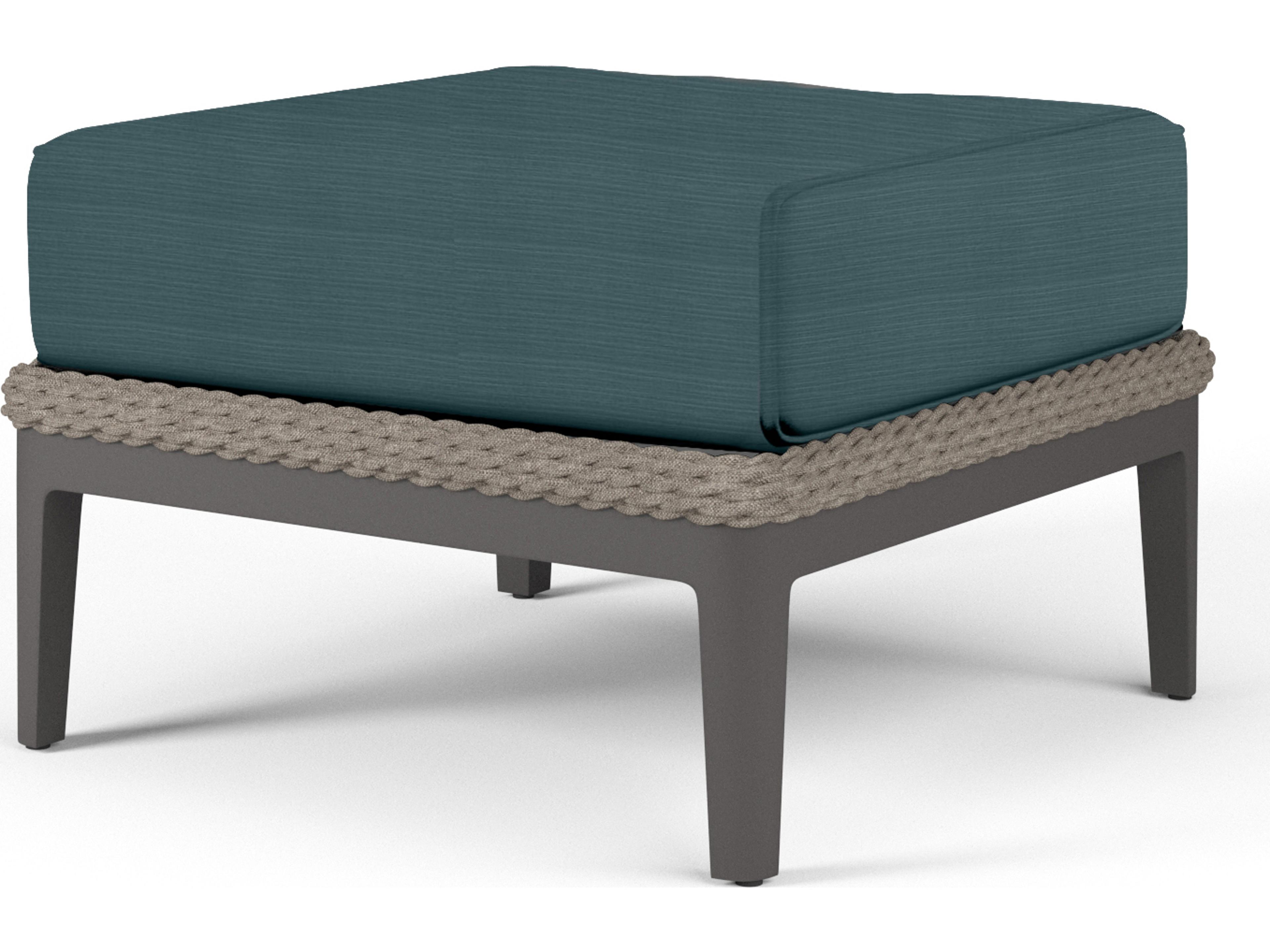 Sunset West Marbella Wicker Outdoor Ottoman