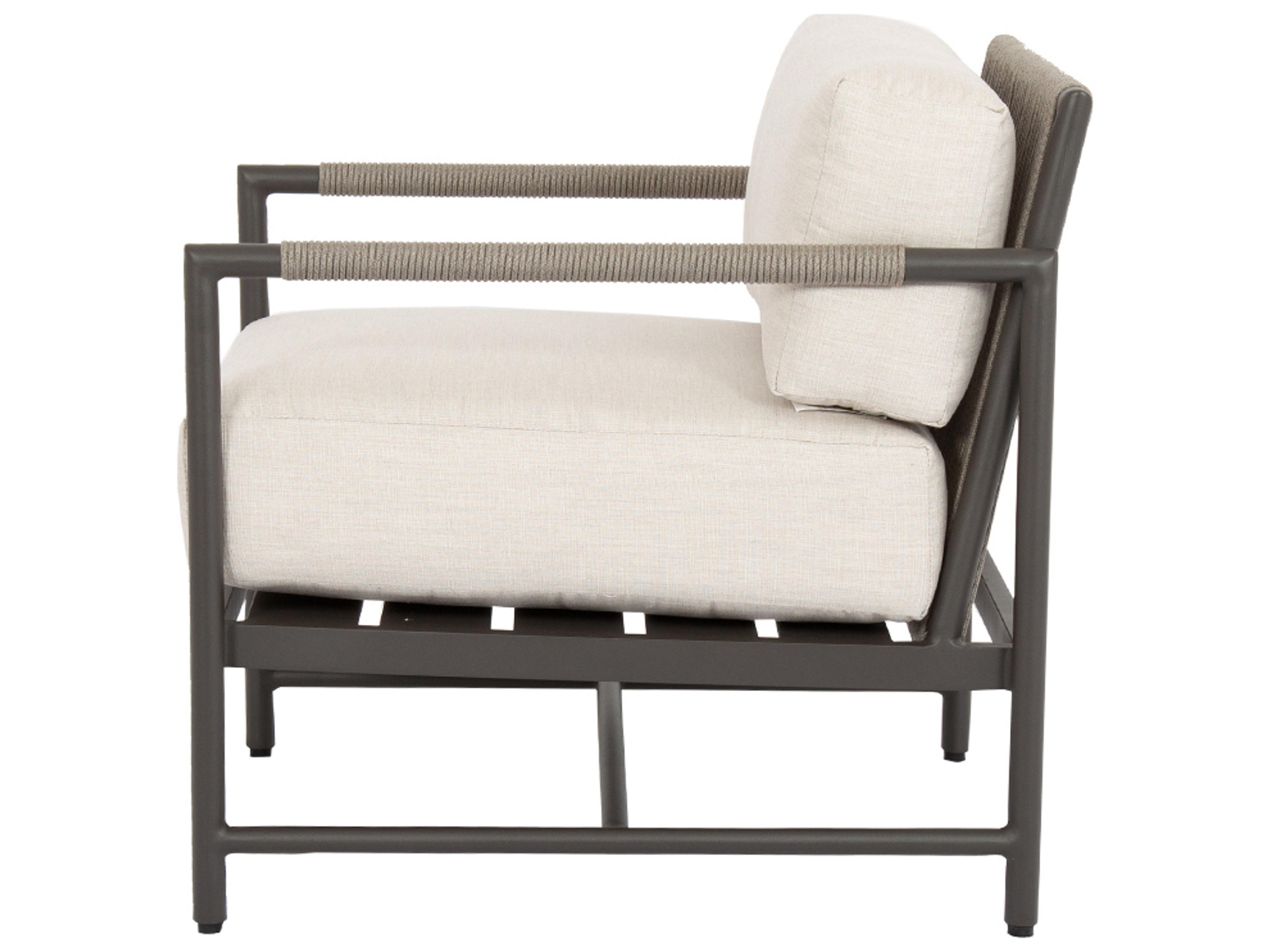 Sunset West Pietra Aluminum Patio Lounge Chair in Echo Ash