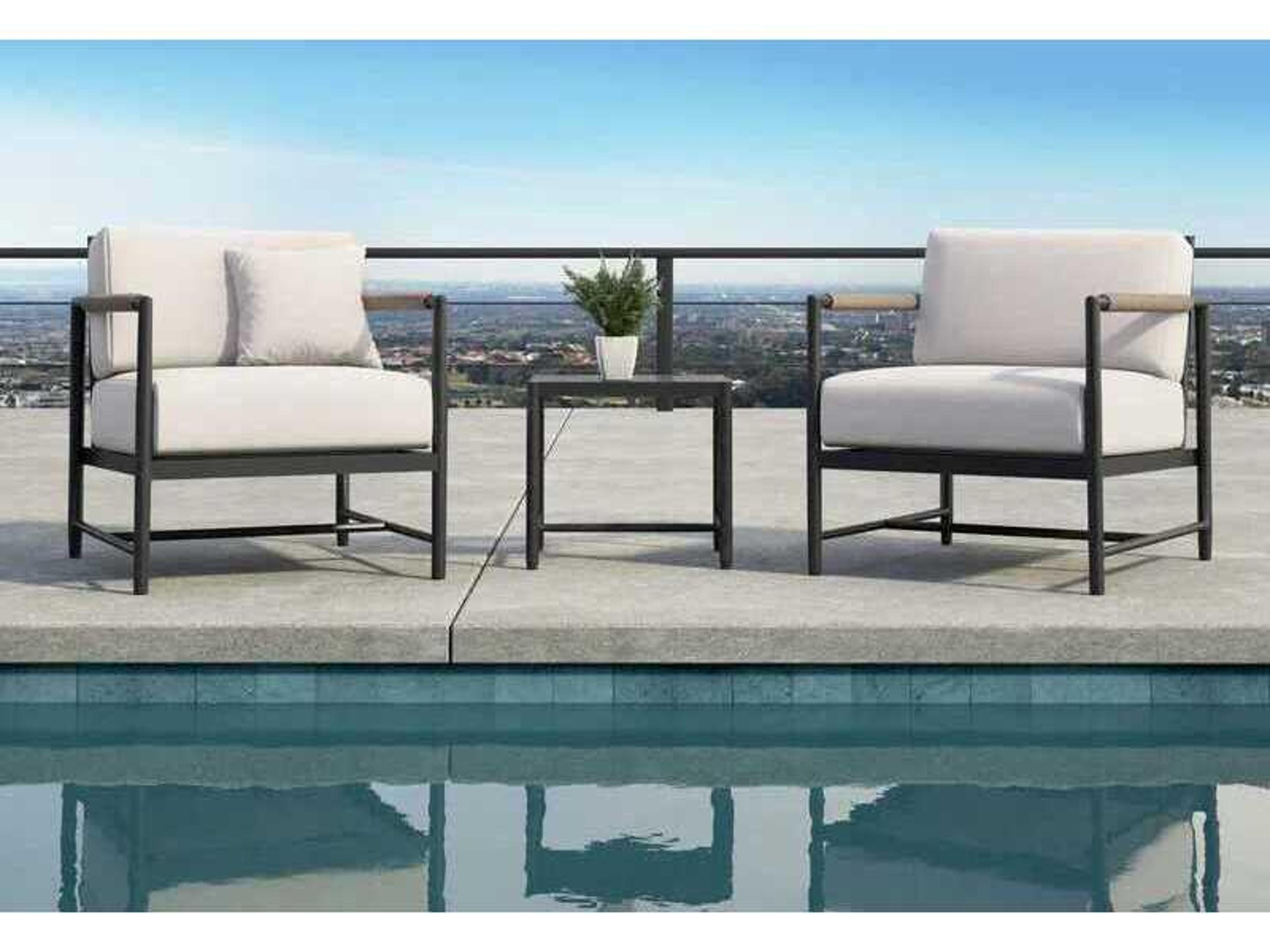 Sunset West Pietra Graphite Aluminum Cushion Lounge Chair