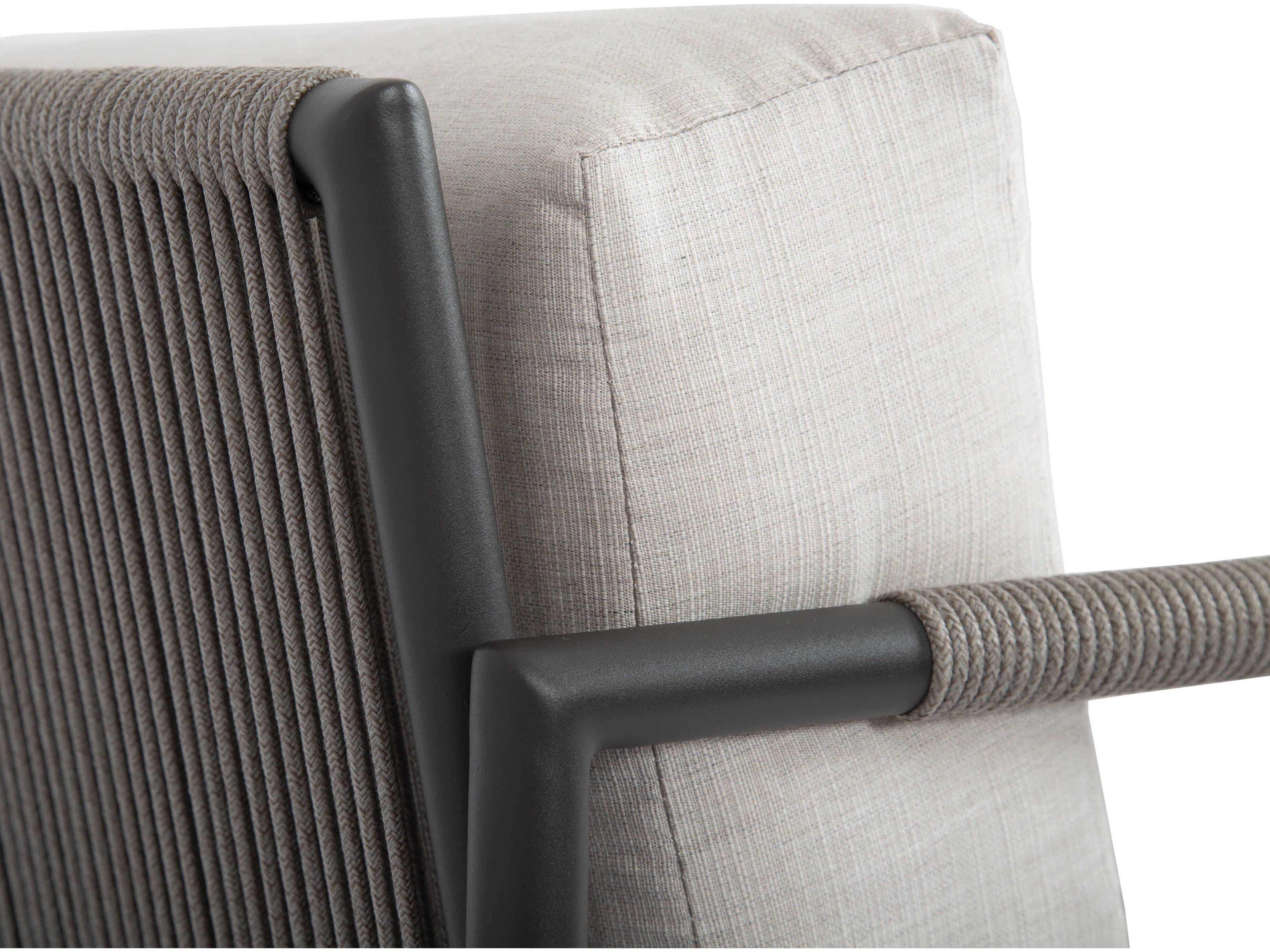 Sunset West Pietra Aluminum Outdoor Patio Loveseat in Echo Ash