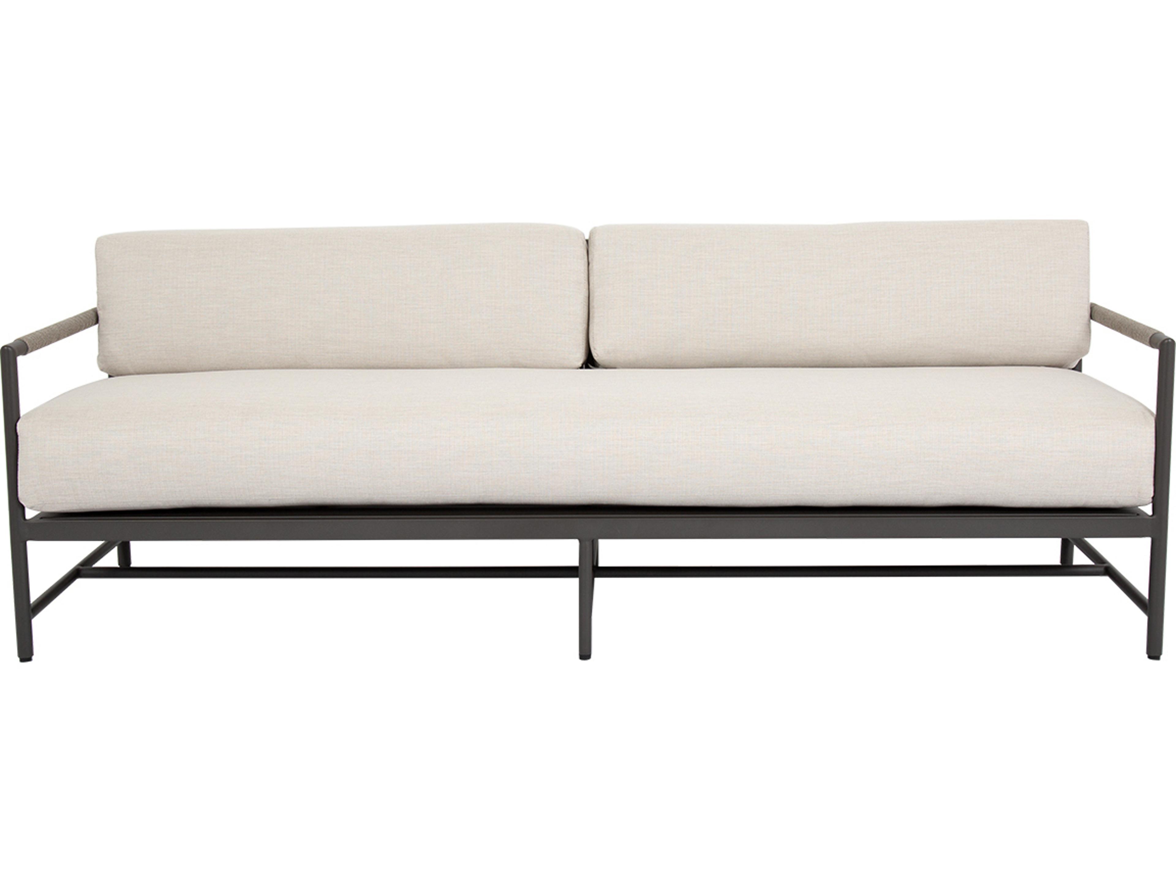 Sunset West Pietra Aluminum Outdoor Sofa in Echo Ash