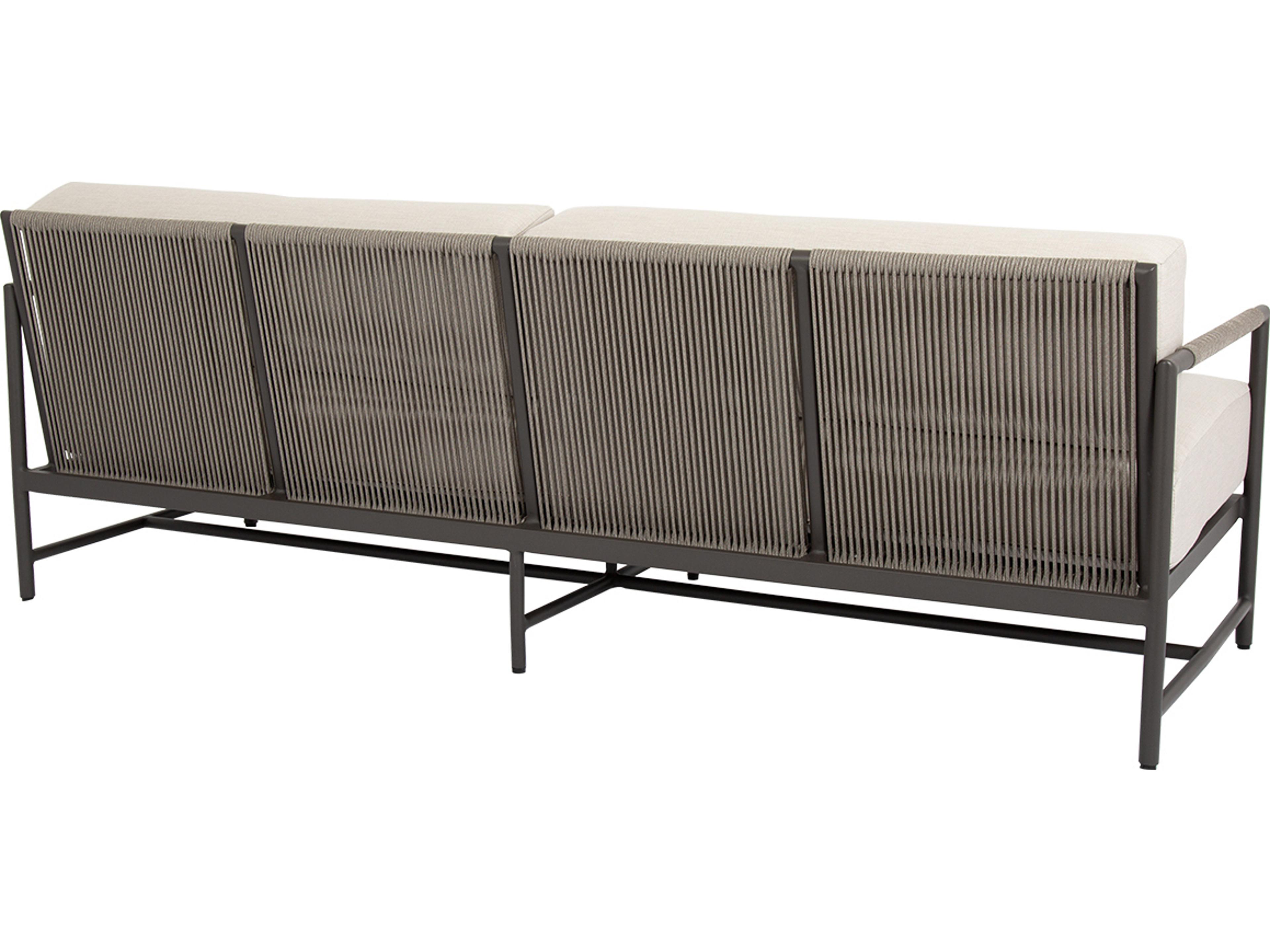 Sunset West Pietra Aluminum Outdoor Sofa in Echo Ash