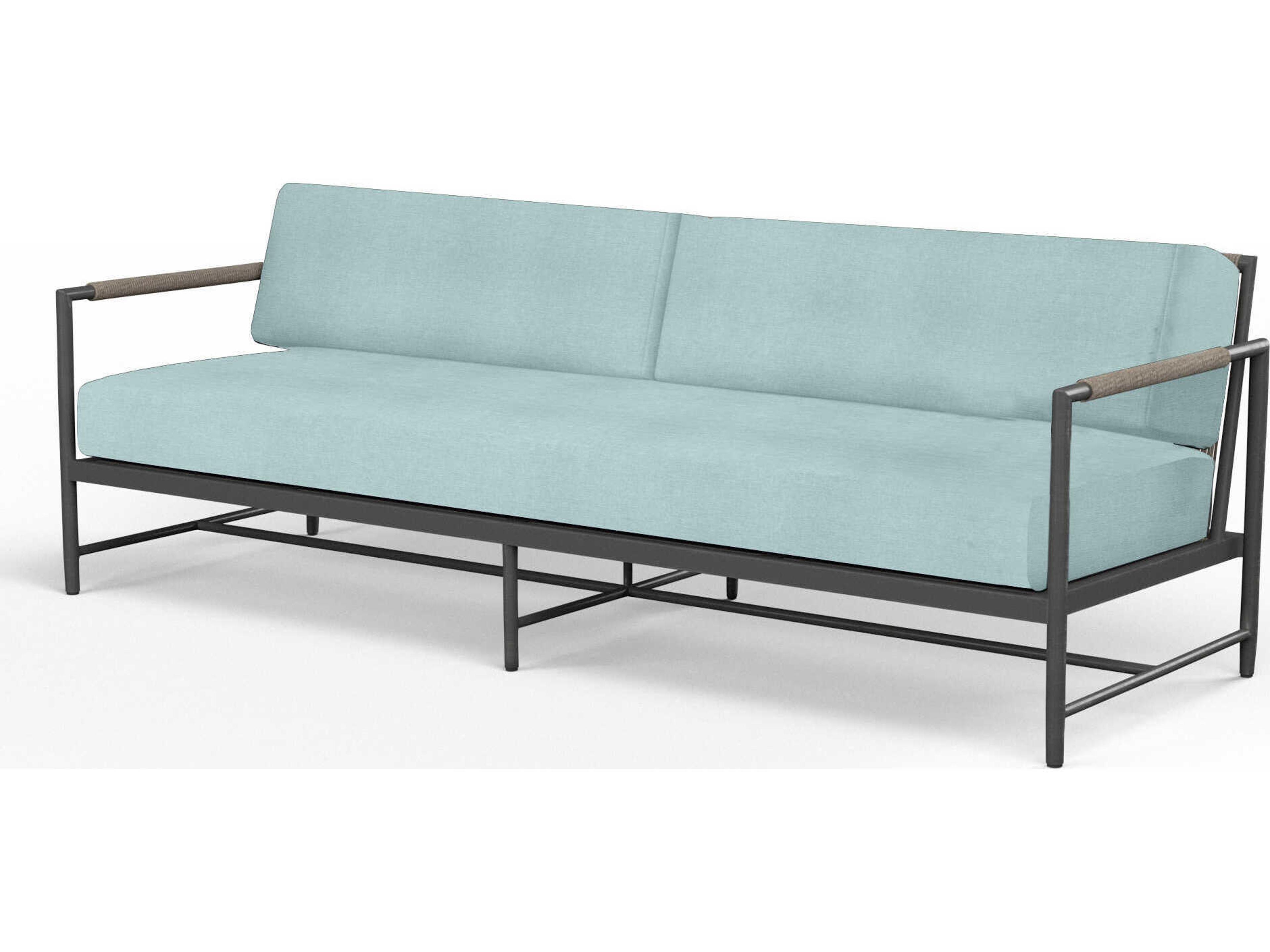 Pietra Graphite Aluminum Cushion Sofa