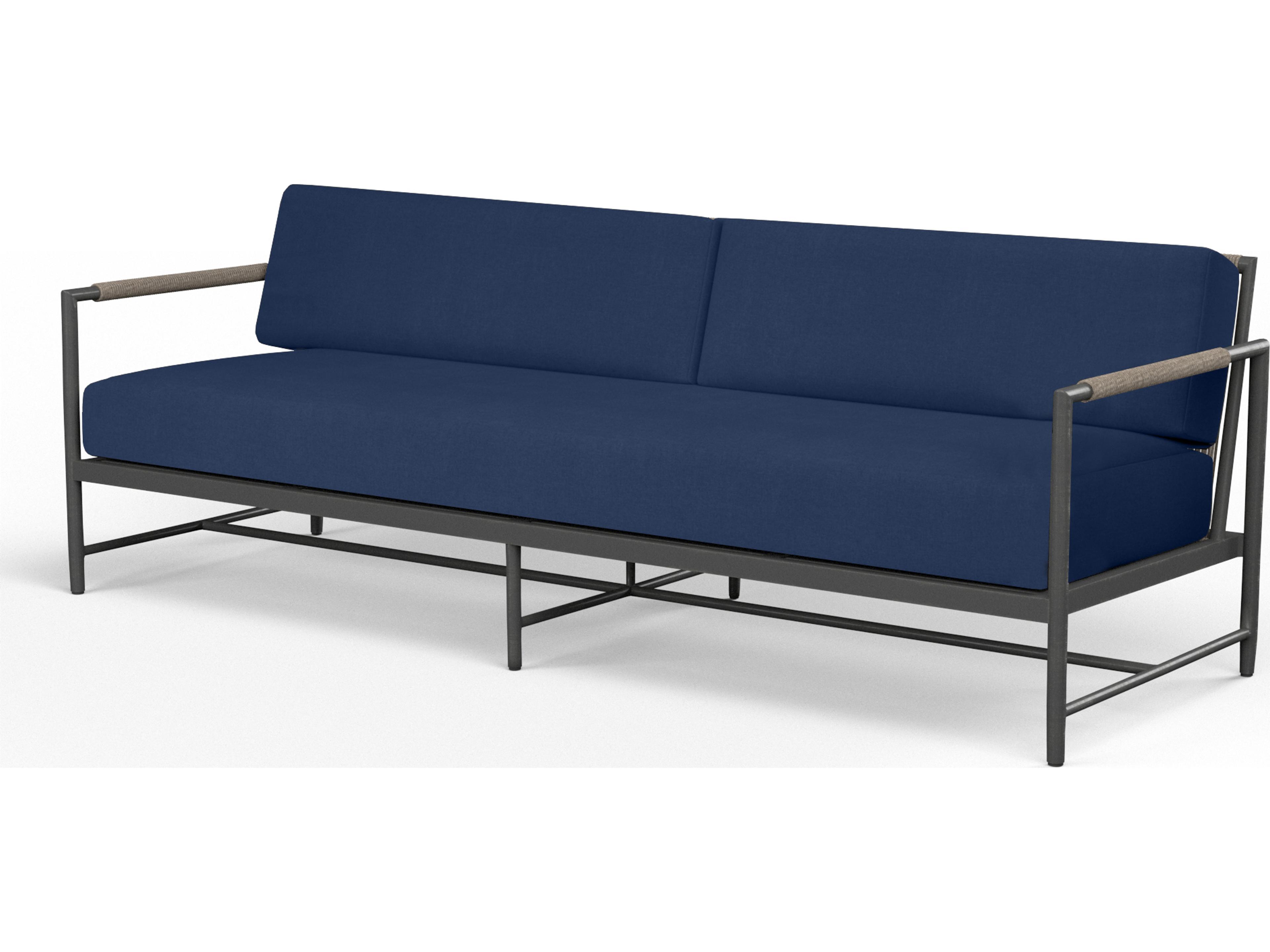 Sunset West Pietra Aluminum Outdoor Patio Sofa