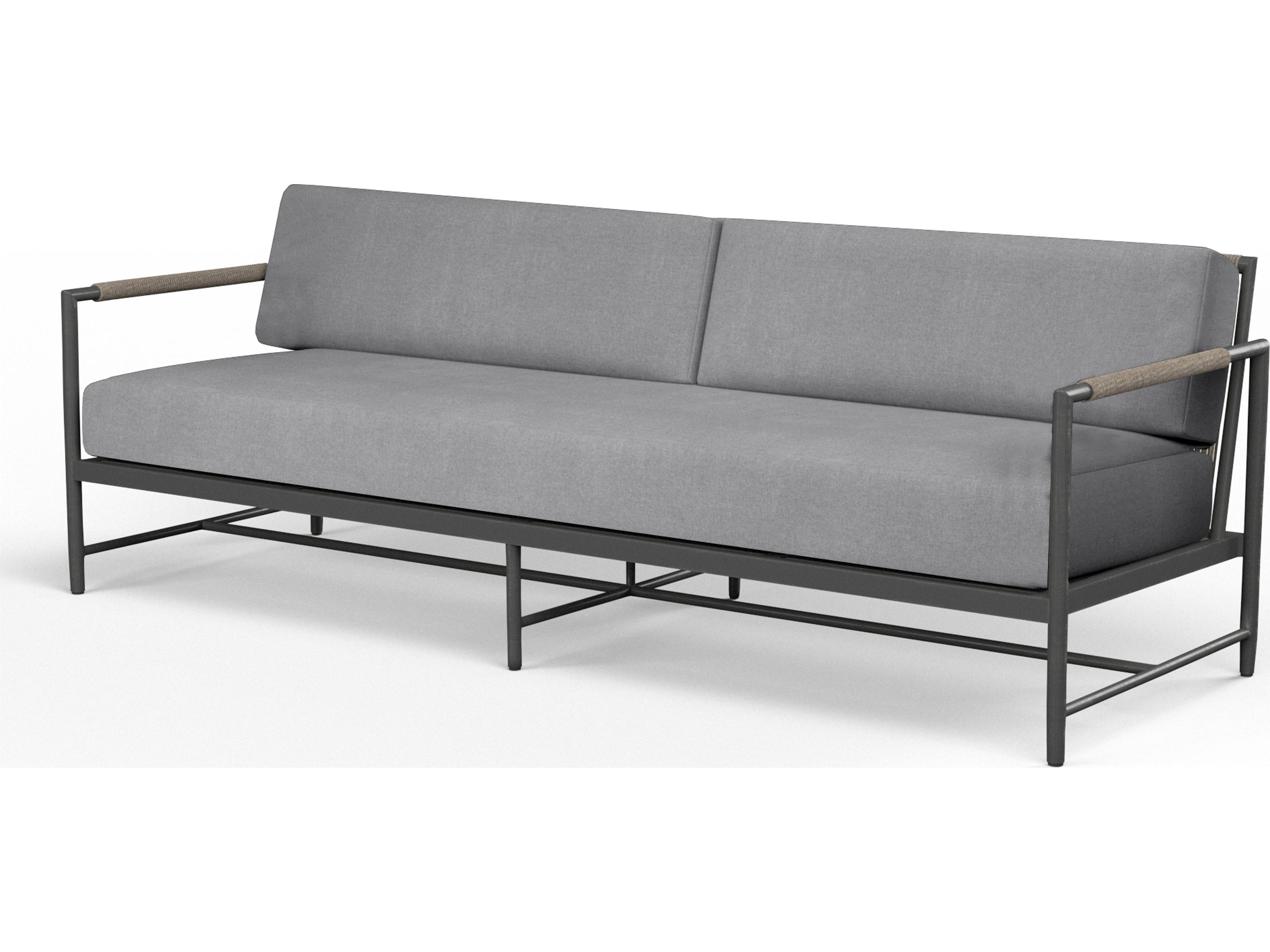 Sunset West Pietra Aluminum Outdoor Patio Sofa