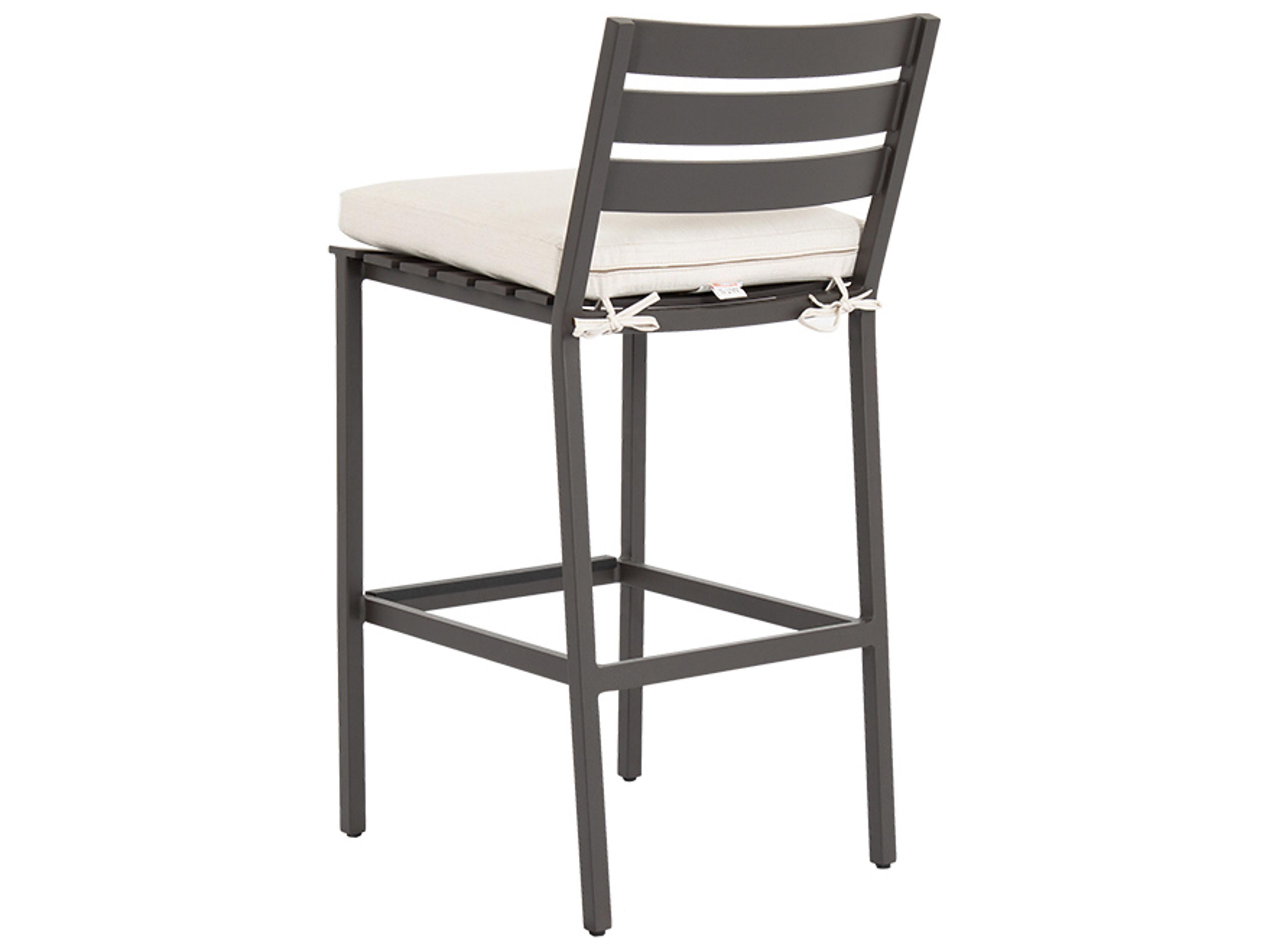 Sunset West Pietra Aluminum Outdoor Bar Stool in Echo Ash