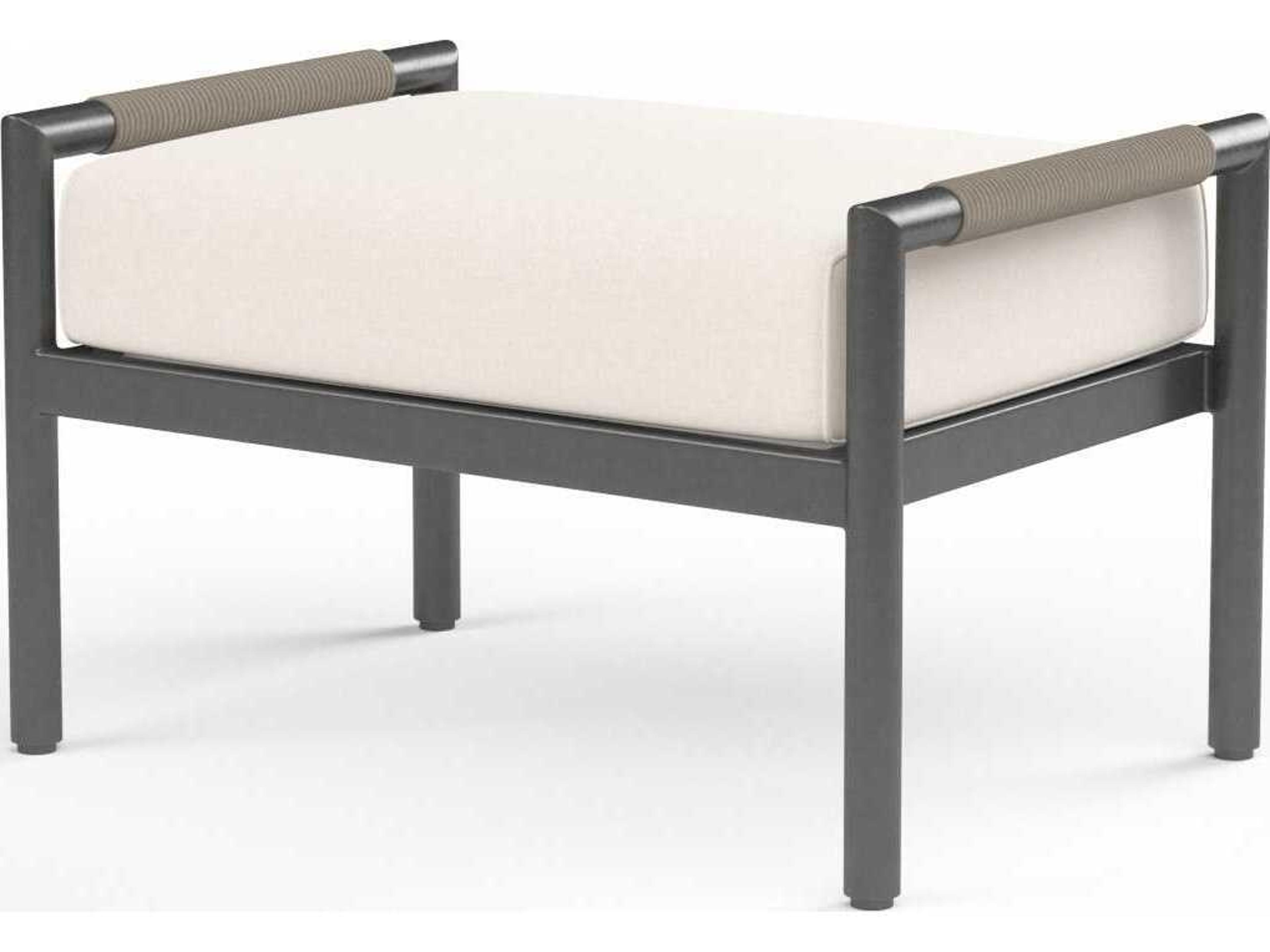 Pietra Grays Aluminum Cushion Ottoman