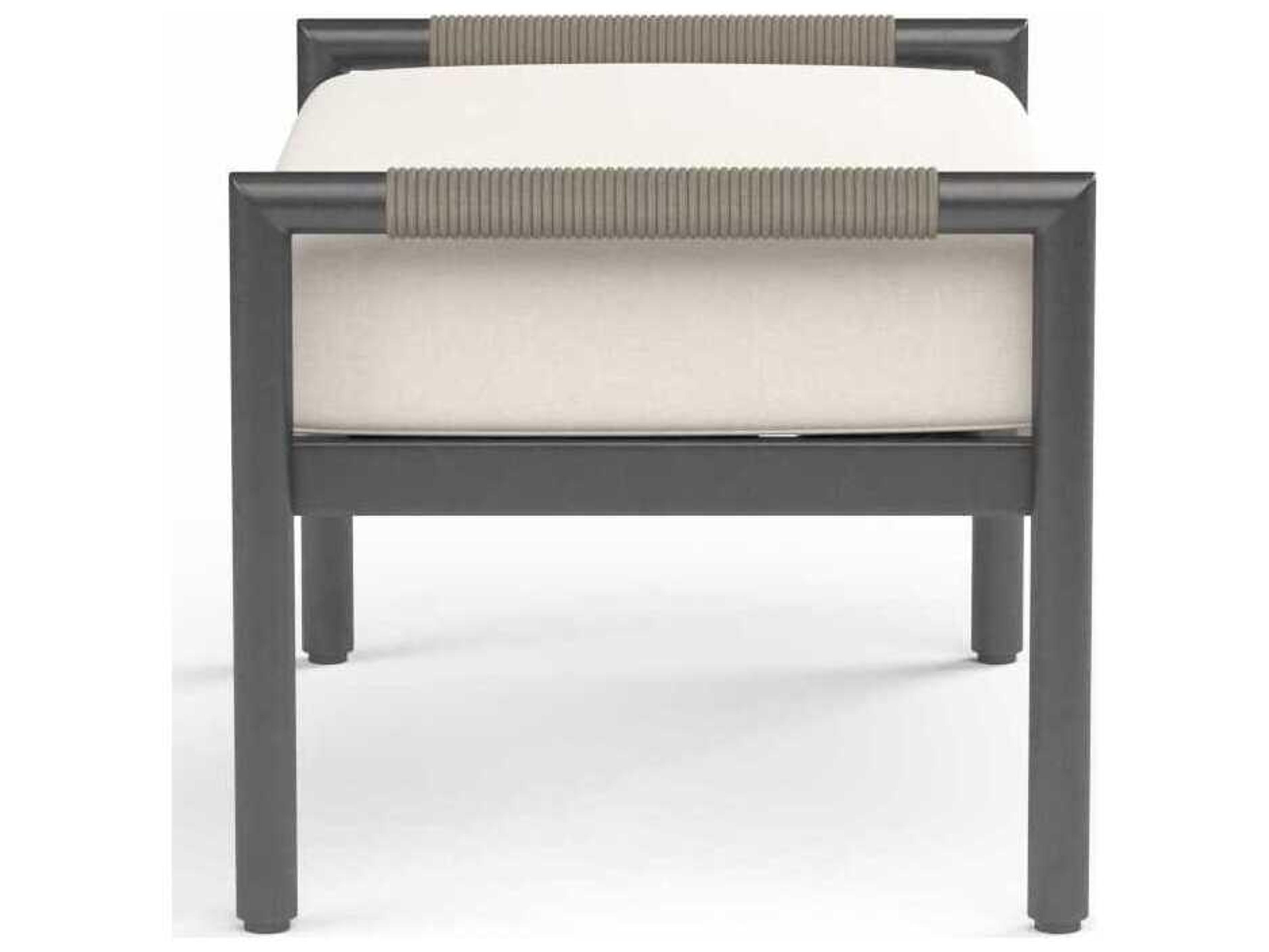 Sunset West Pietra Grays Aluminum Cushion Ottoman