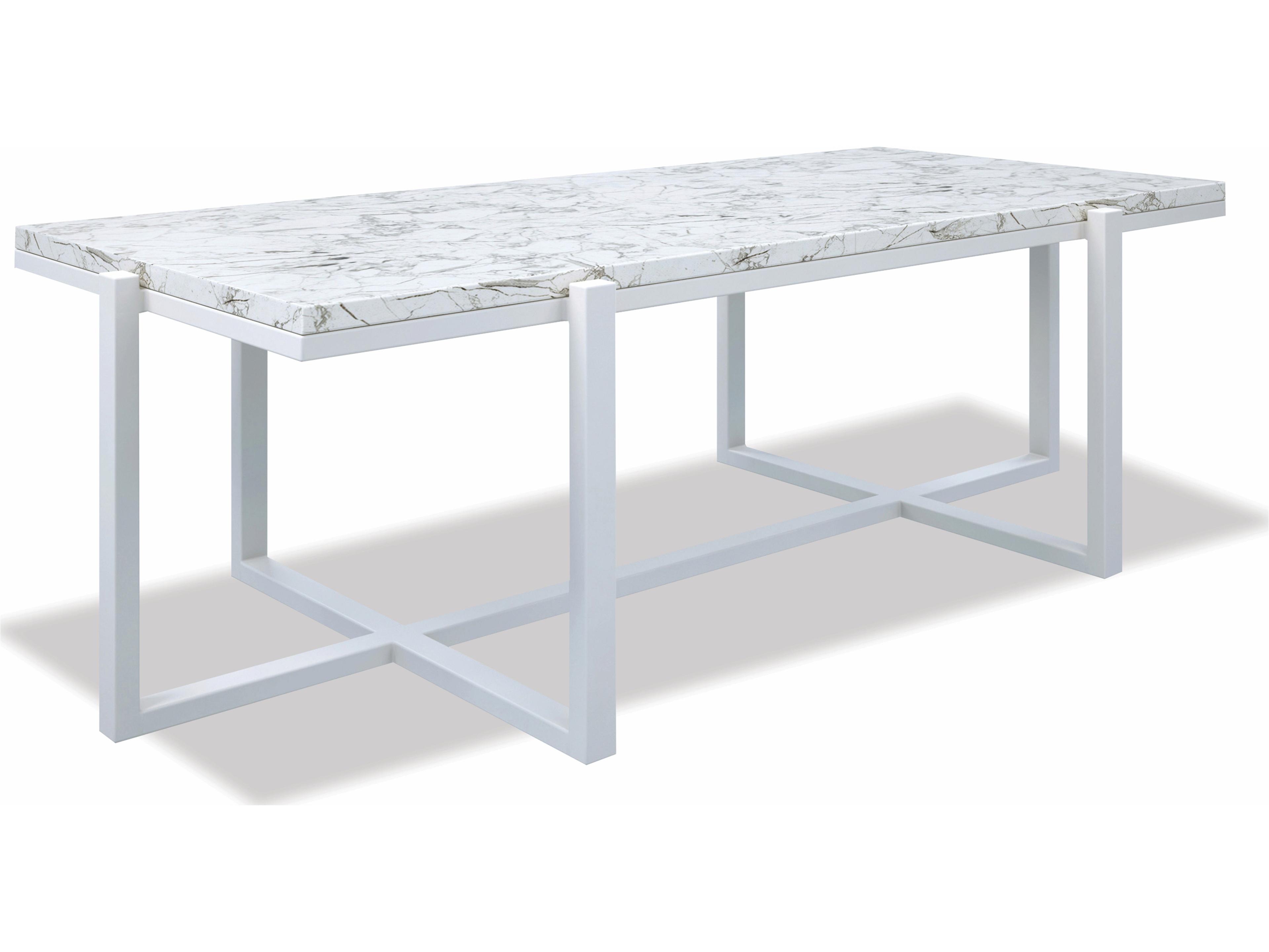 Bazaar Honed Carrara Rectangular Outdoor Coffee Table