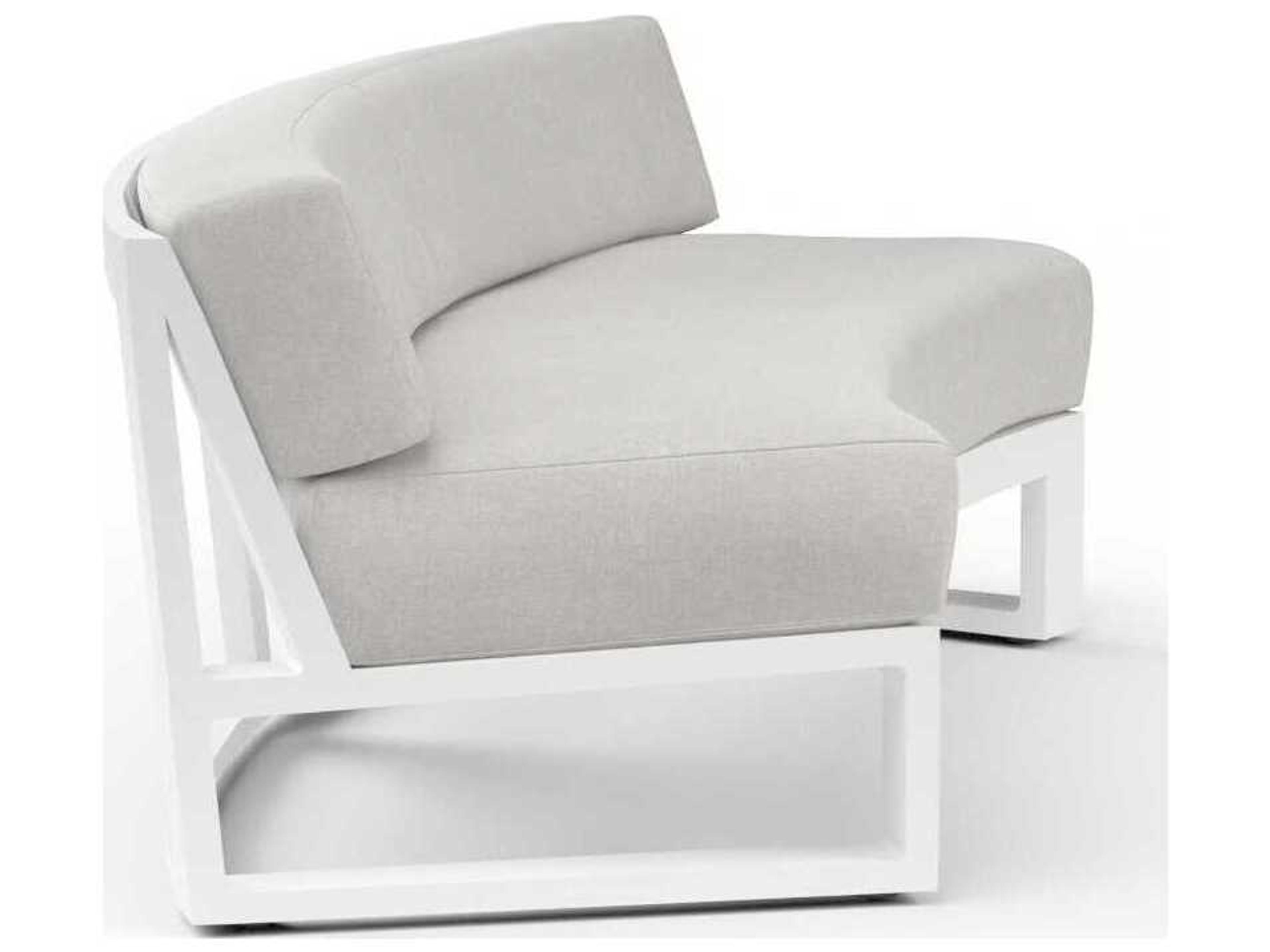 Sunset West Newport Whites creams beiges Aluminum Cushion Sofa