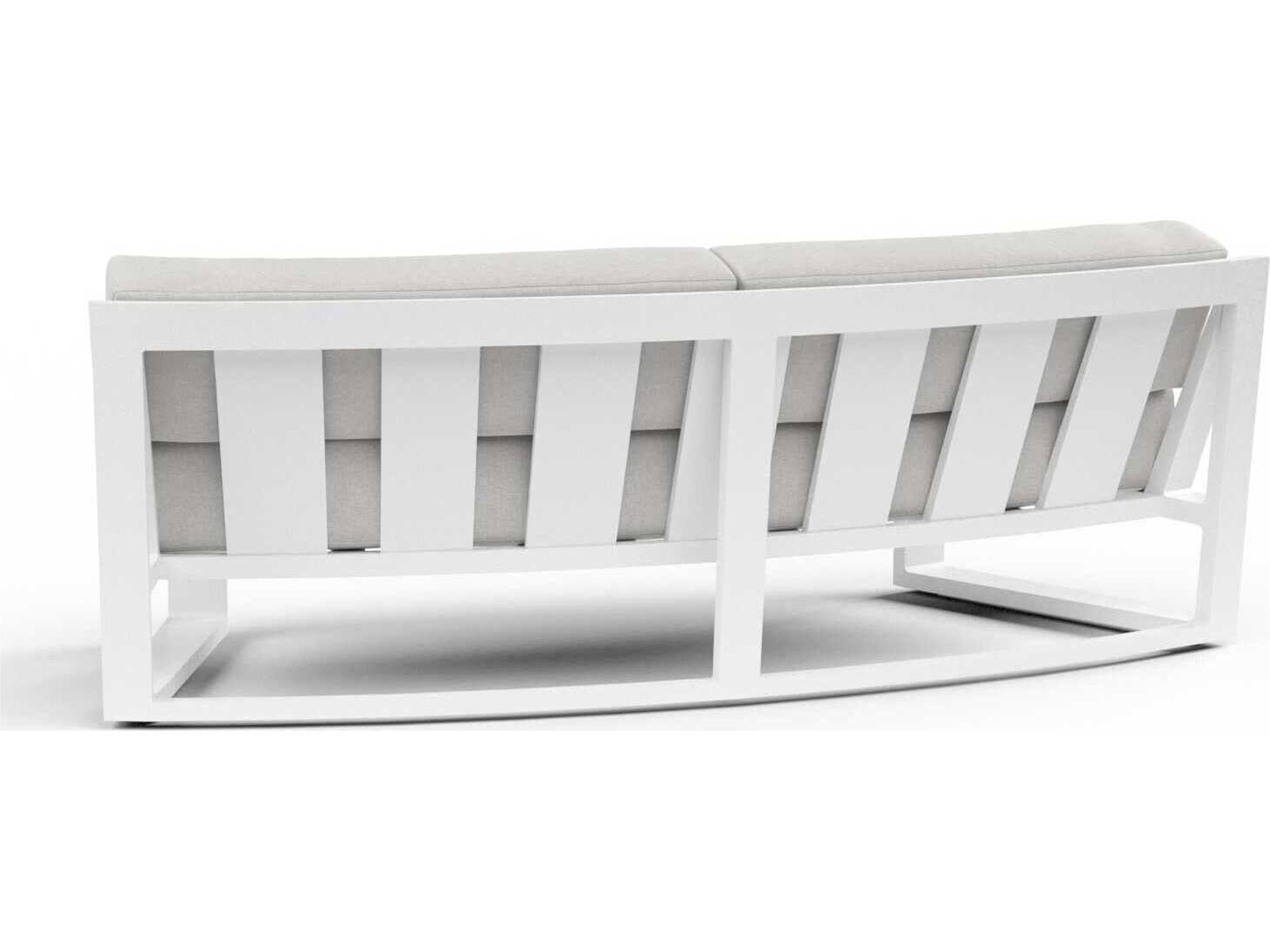 Sunset West Newport Whites creams beiges Aluminum Cushion Sofa