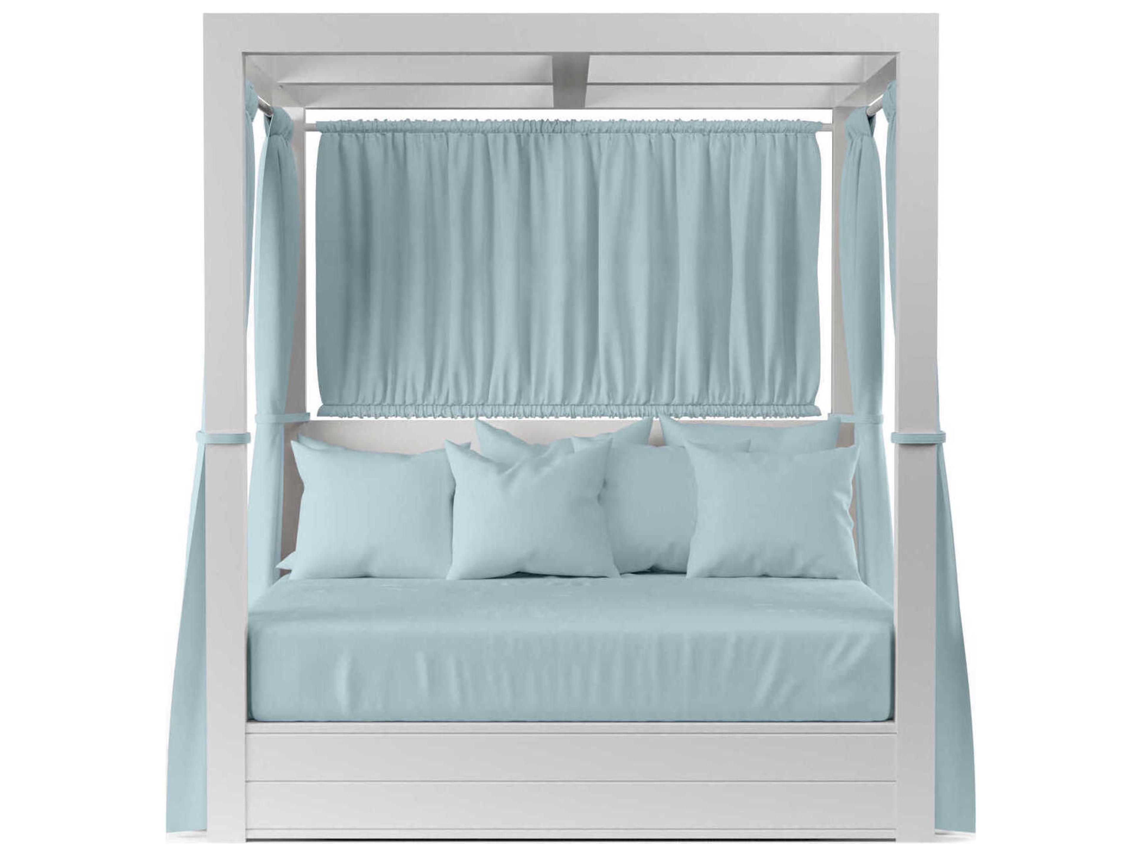 Sunset West Newport Frost Aluminum Cushion Lounge Bed