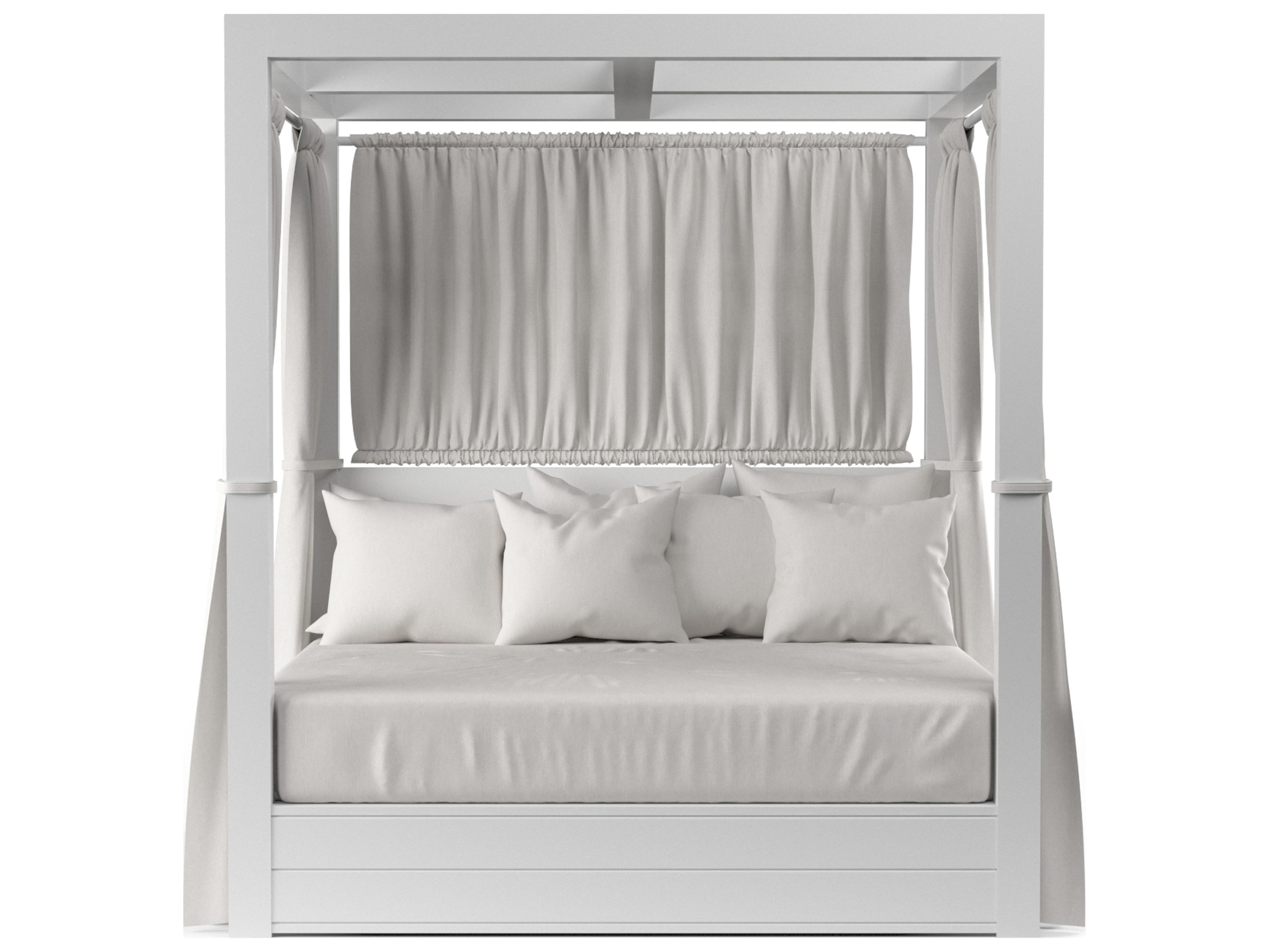 Sunset West Newport Aluminum Cushion Patio Lounge Bed in Cast Silver