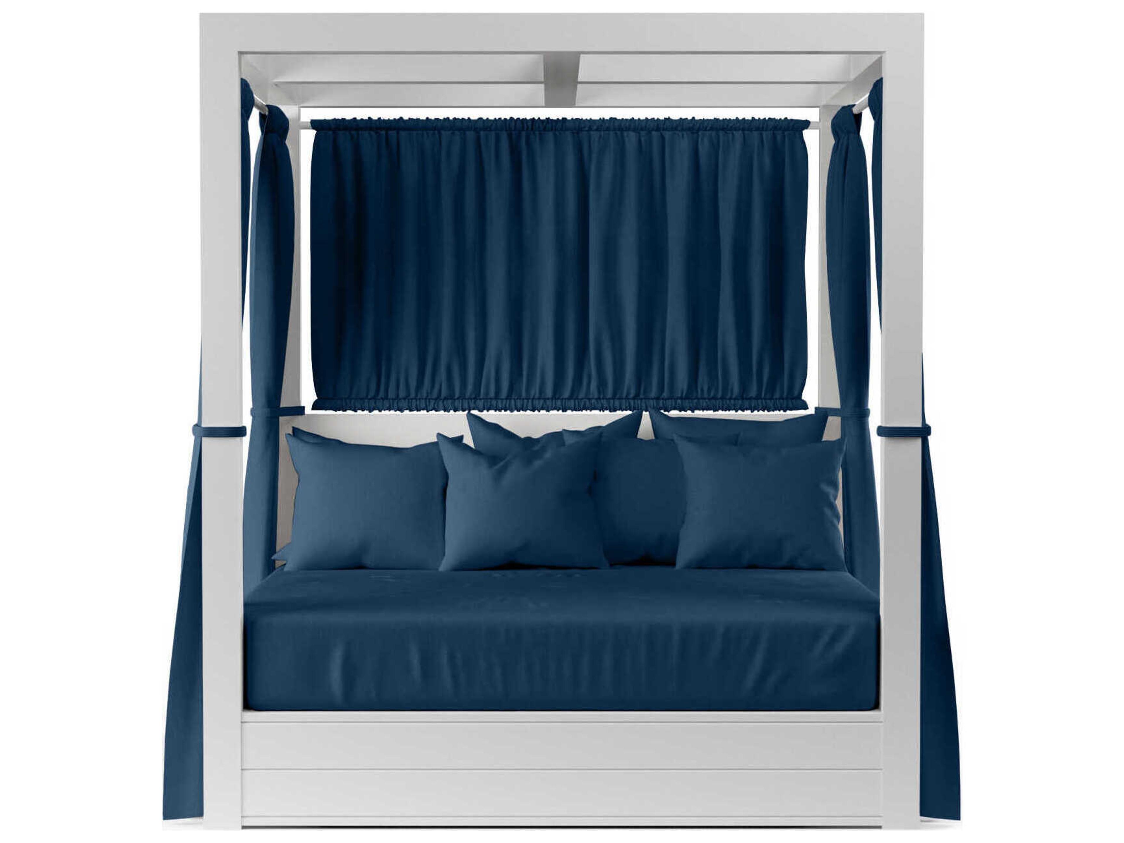 Sunset West Newport Frost Aluminum Cushion Lounge Bed