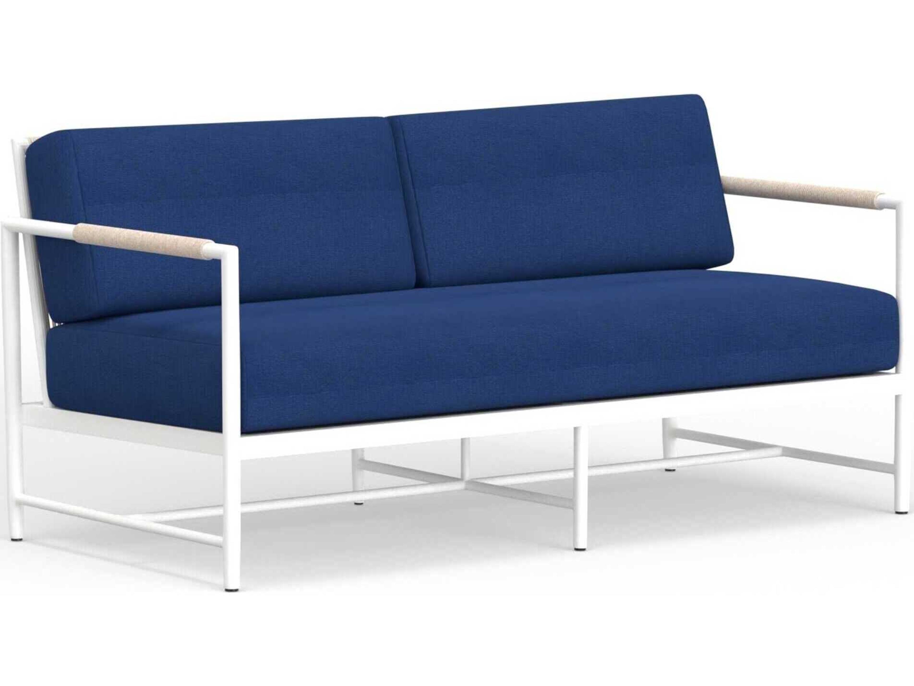 Sabbia White Aluminum Cushion Loveseat