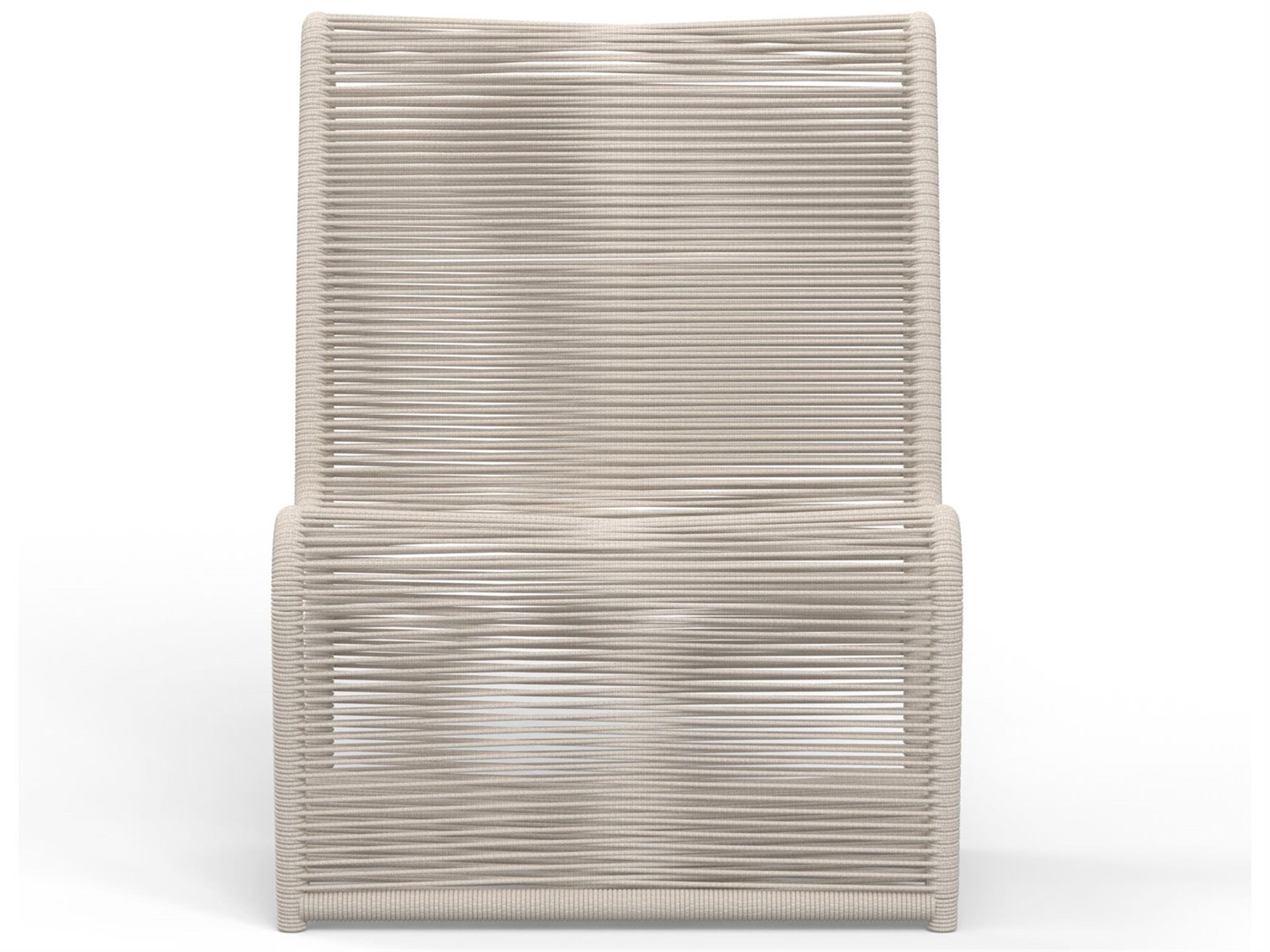Sunset West Aluminum Rope Sand Armless Outdoor Lounge Chair