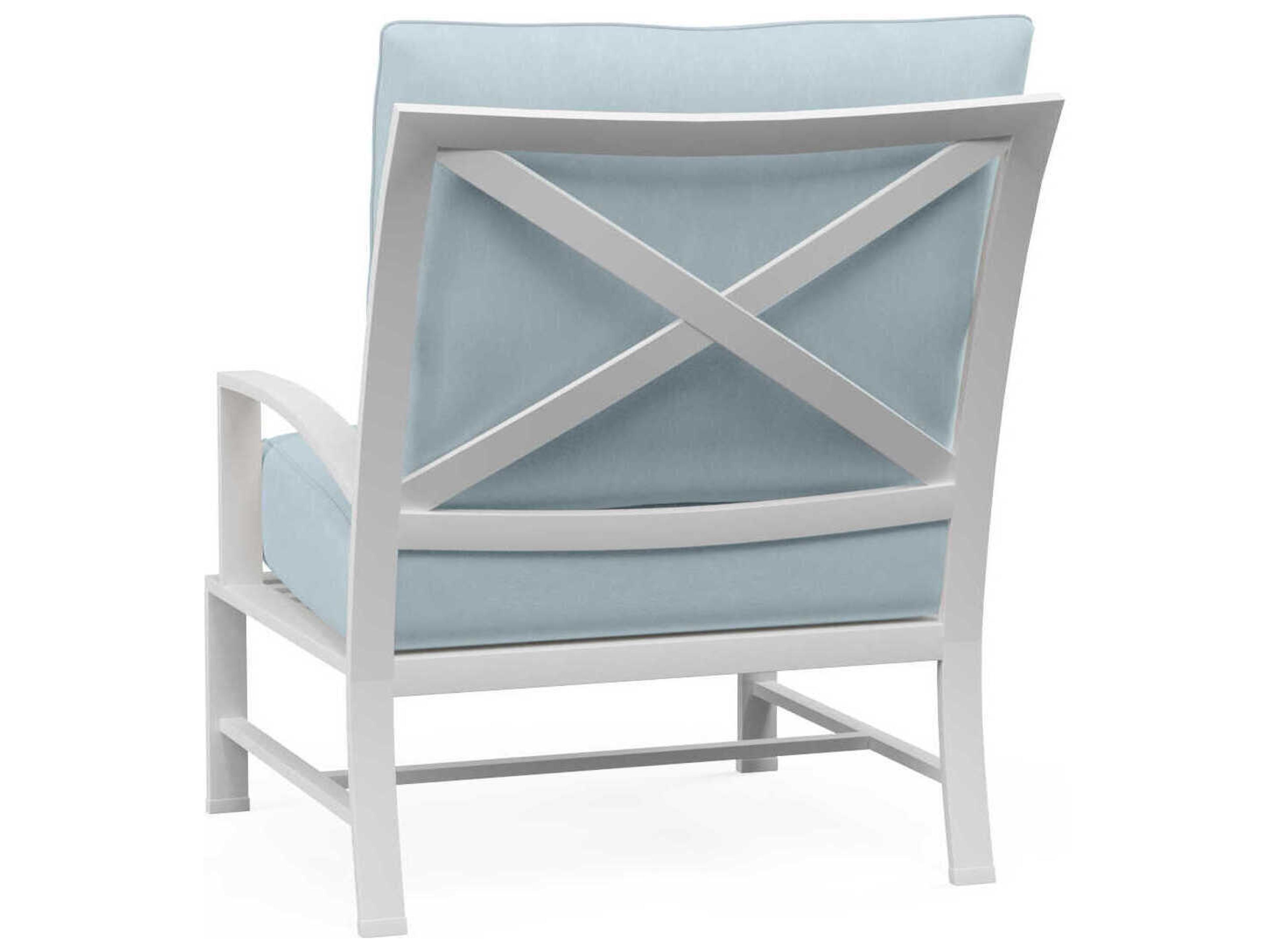 Sunset West Bristol White Aluminum Cushion Lounge Chair